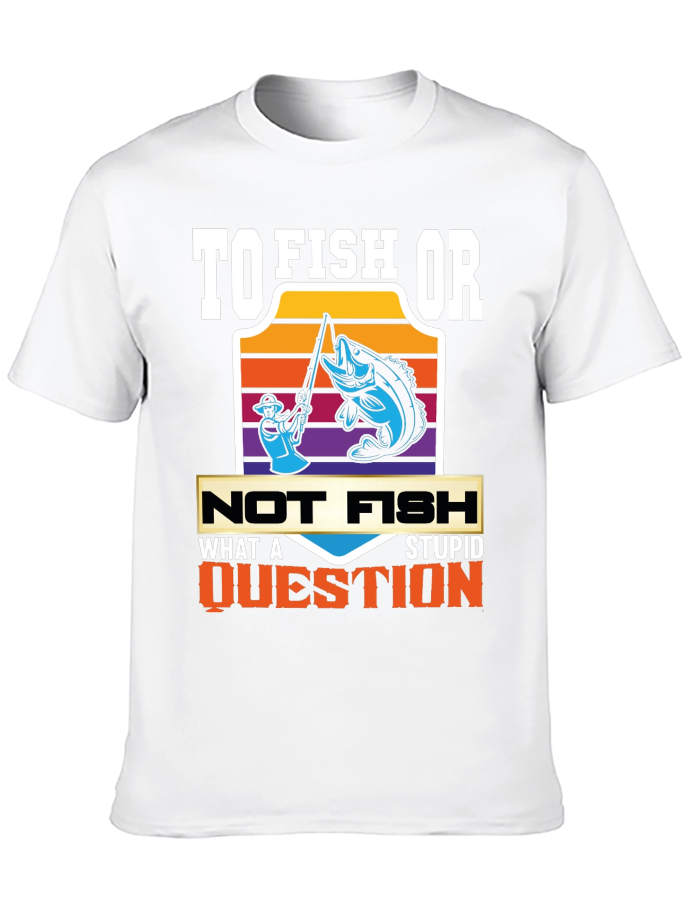 Black Fishing Humor T-Shirt: To Fish Or Not Fish view 10