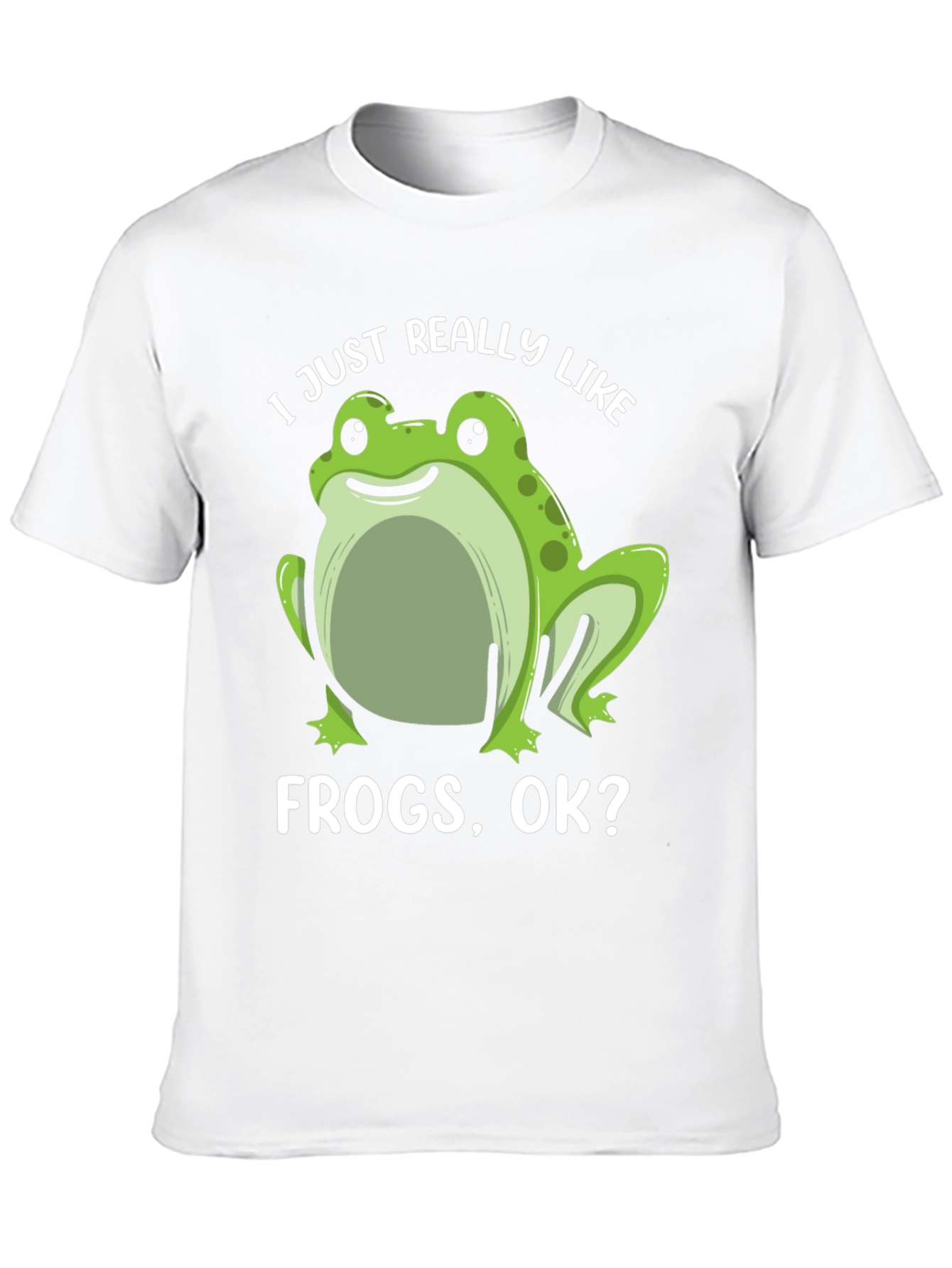 Black Frog Lover T-Shirt - I Just Really Like Frogs, Ok? view 10