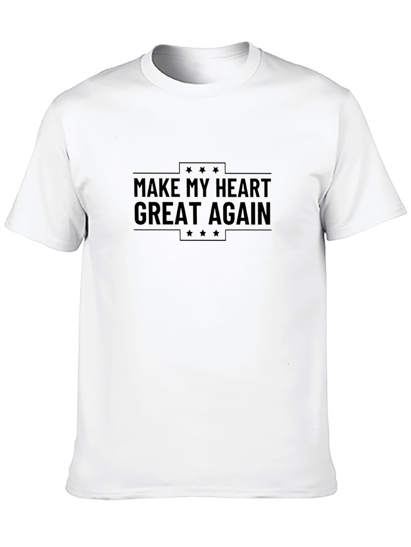 Black Make My Heart Great Again Graphic Tee view 10