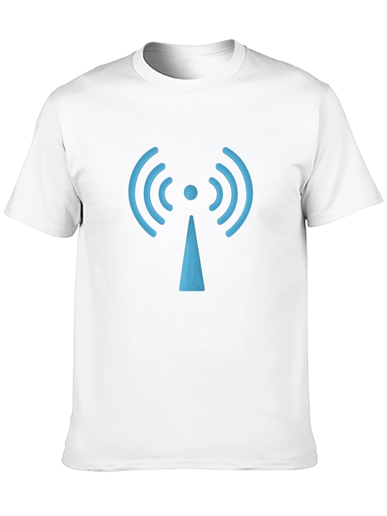 Black Wireless Signal T-Shirt - Modern Tech Style view 10