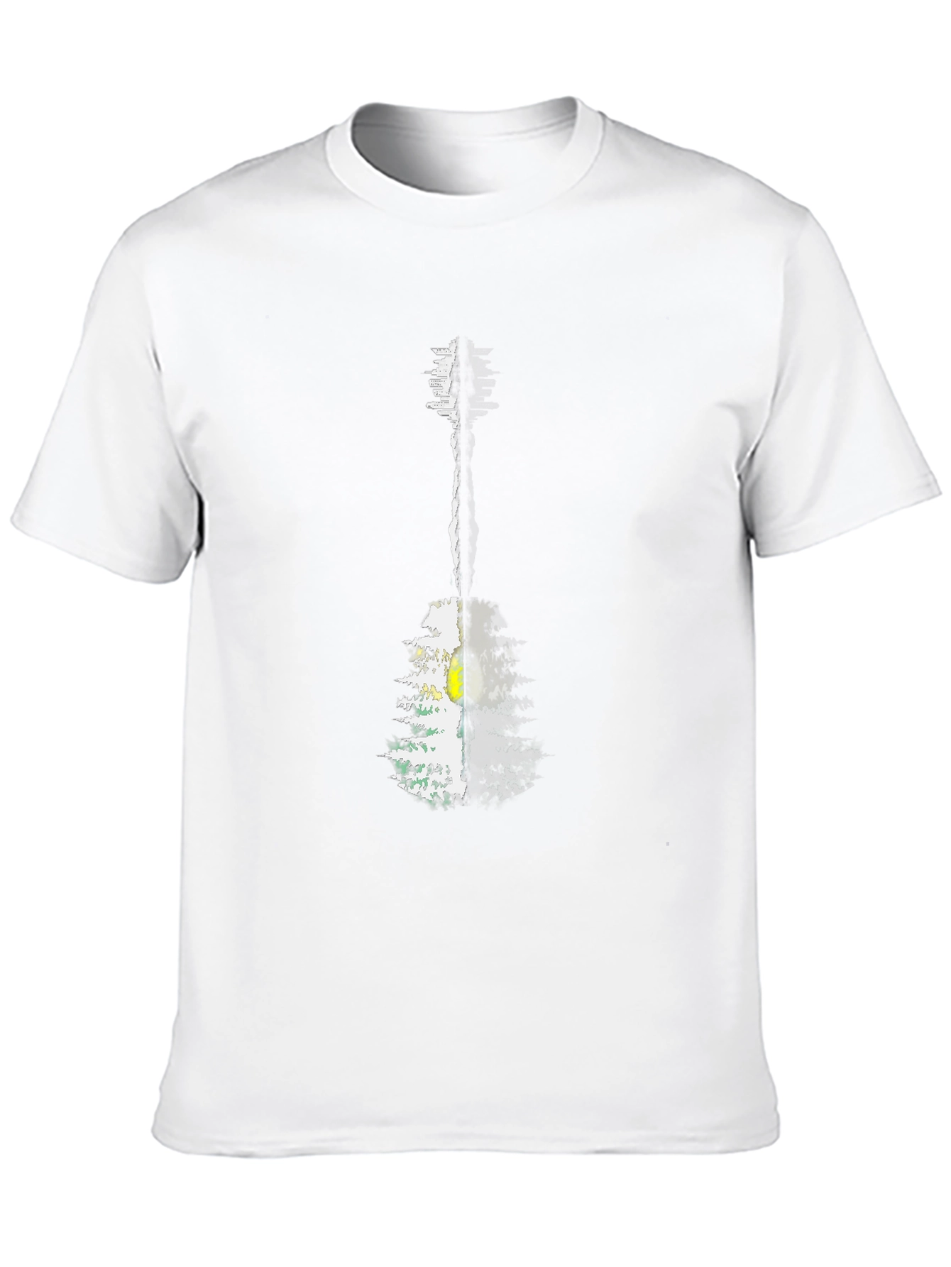 Guitar Forest Graphic Tee - Men's Black T-Shirt - 10
