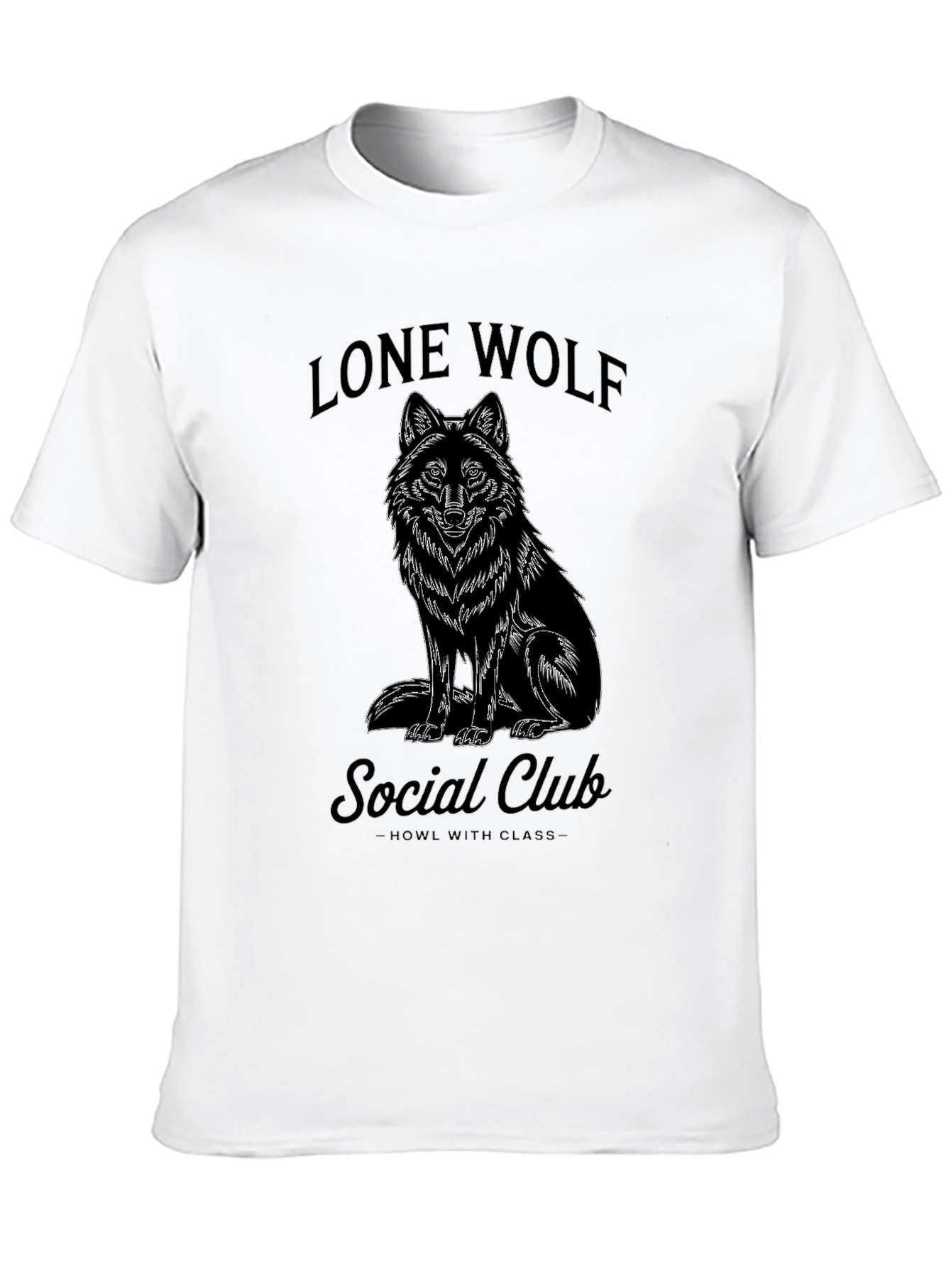 Black Lone Wolf Social Club Black T-Shirt view 10