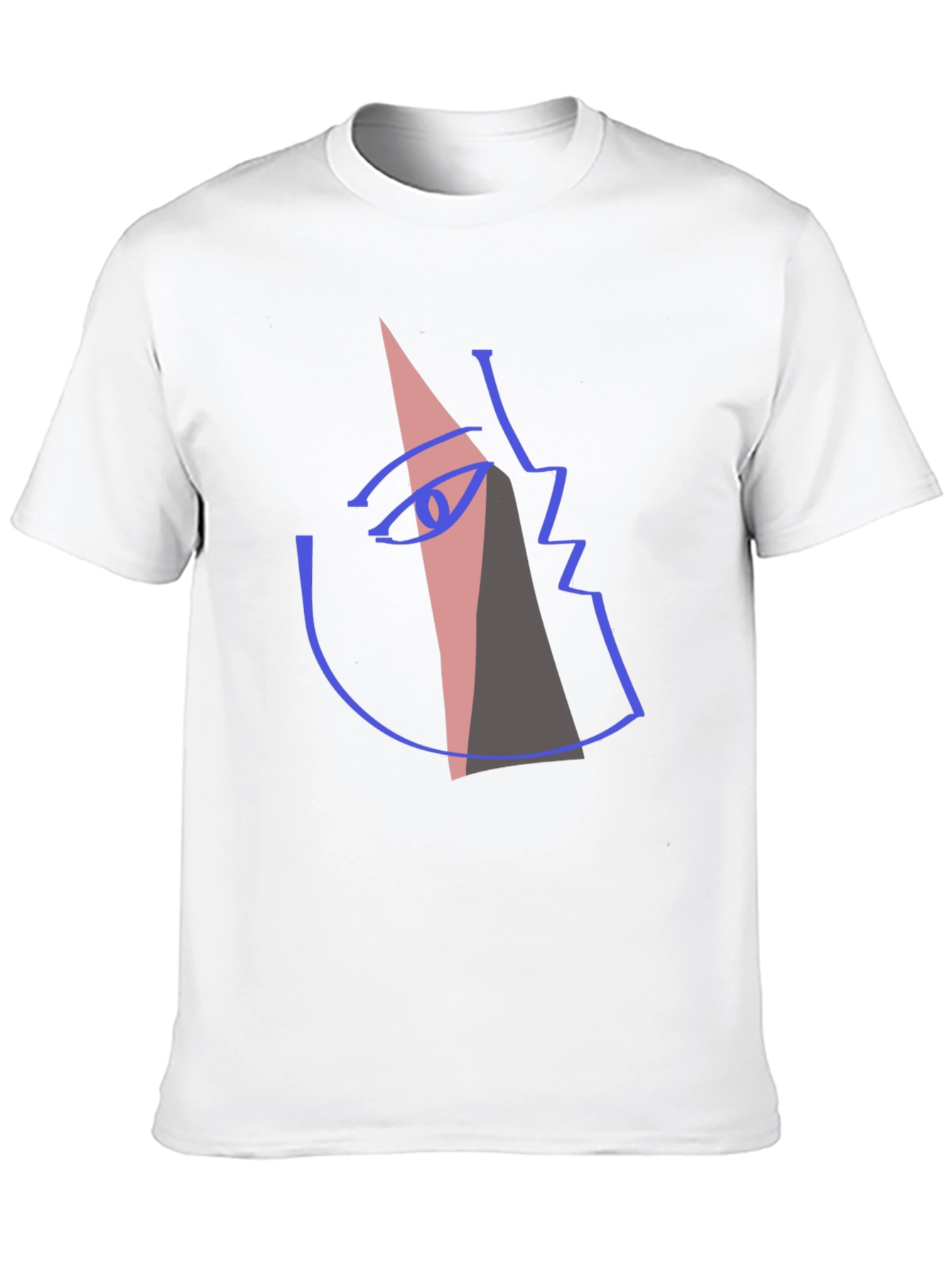 Black Abstract Face Graphic T-Shirt - Modern Art Tee view 10