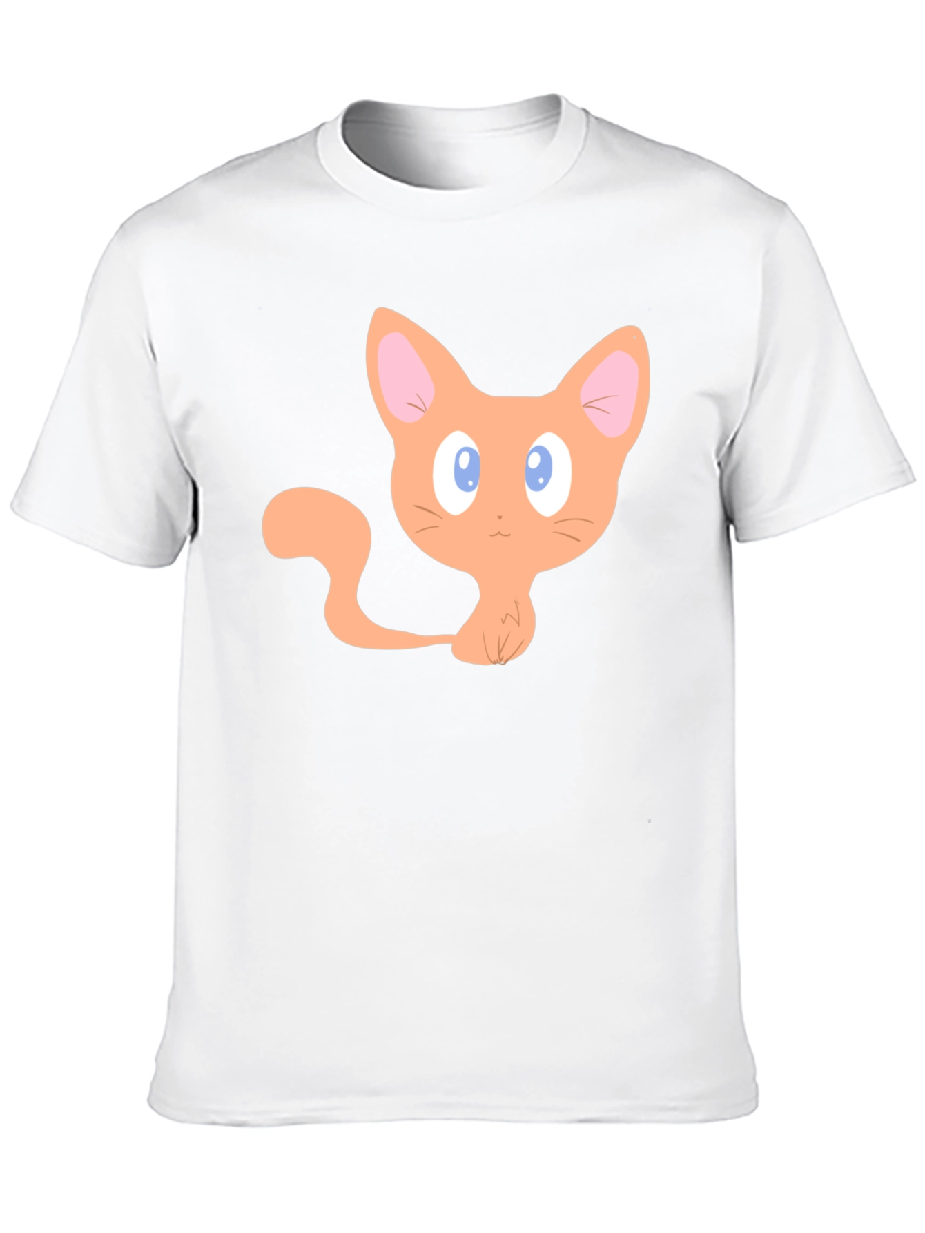 Black Cute Cartoon Cat Graphic T-Shirt - Black view 10