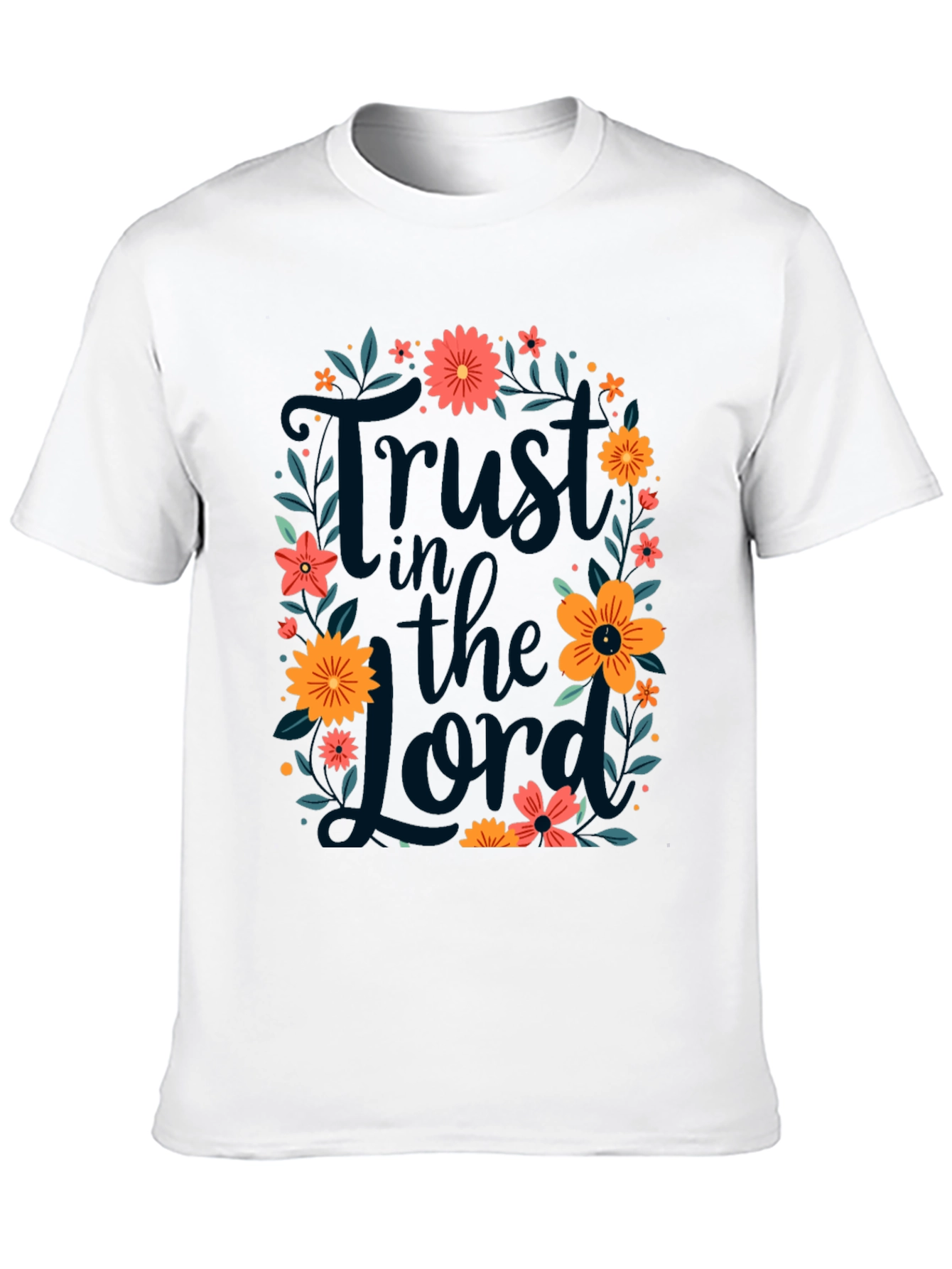 Black Trust in the Lord Floral Tee view 10
