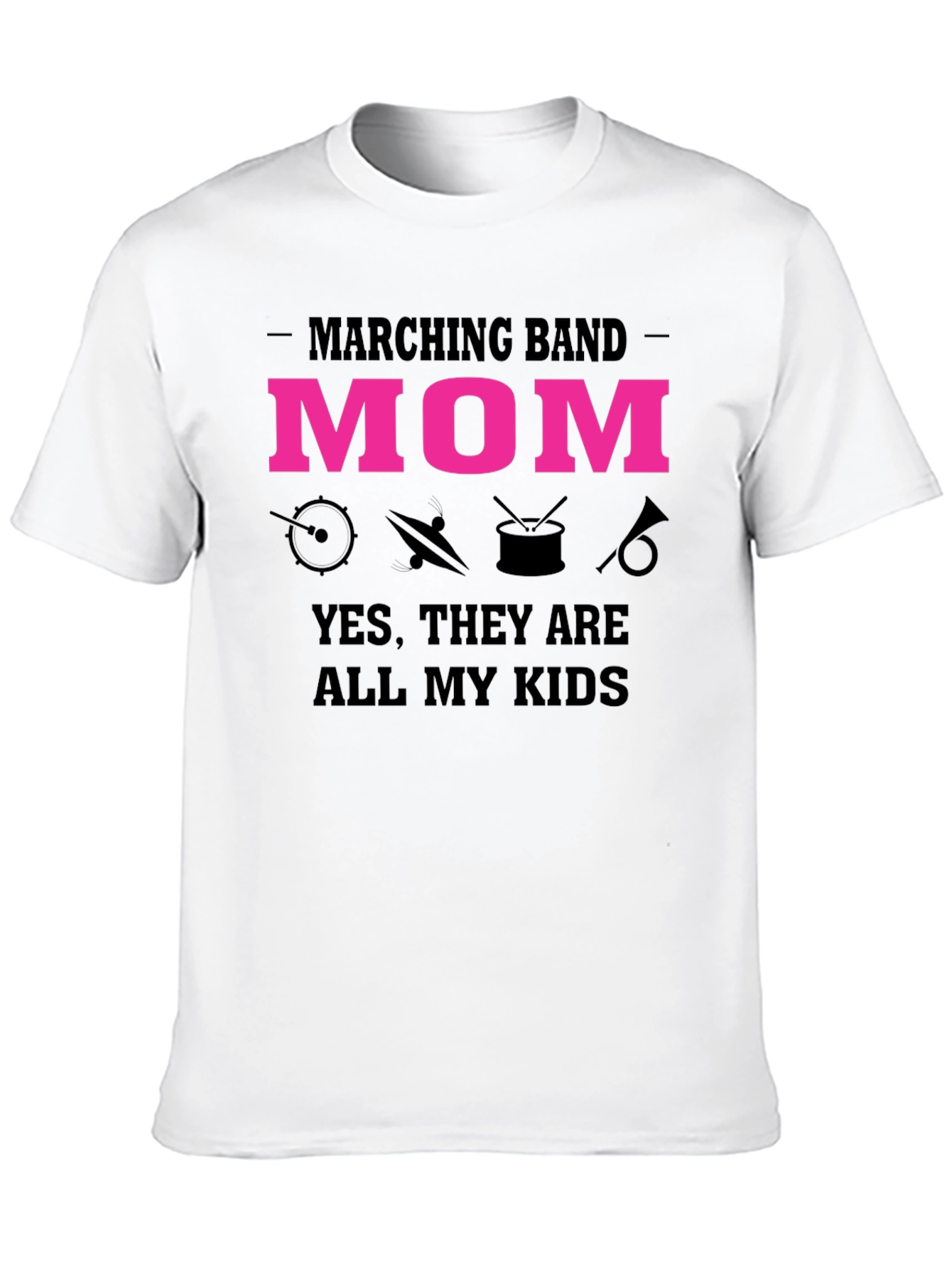 Black Marching Band Mom Graphic T-Shirt view 10
