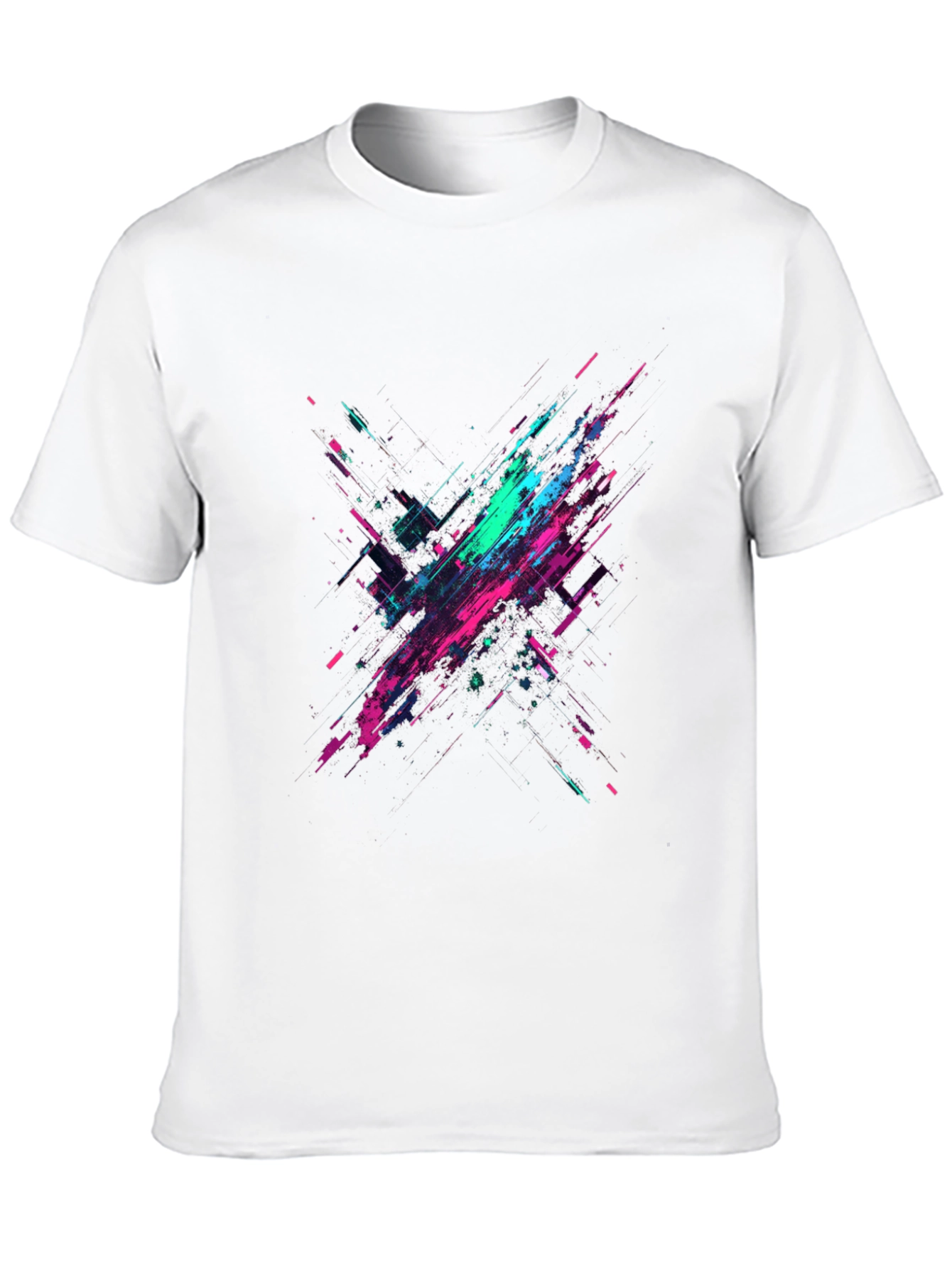 Black Abstract Graphic Print Black T-Shirt view 10