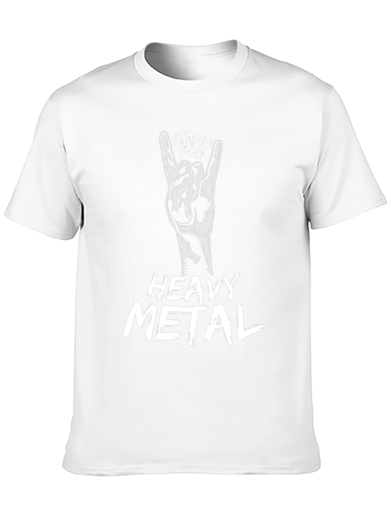 Black Stand For Heavy Metal Graphic Tee view 10