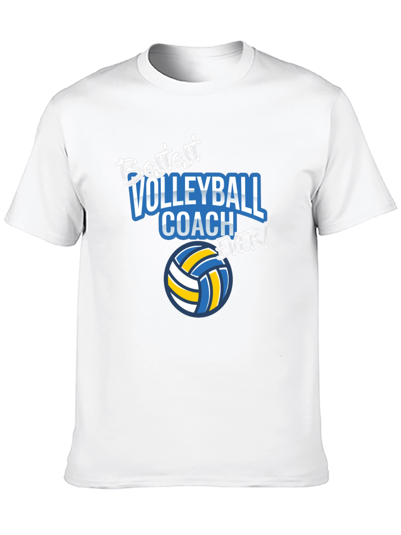 Black Bestest Volleyball Coach Ever! T-Shirt view 10