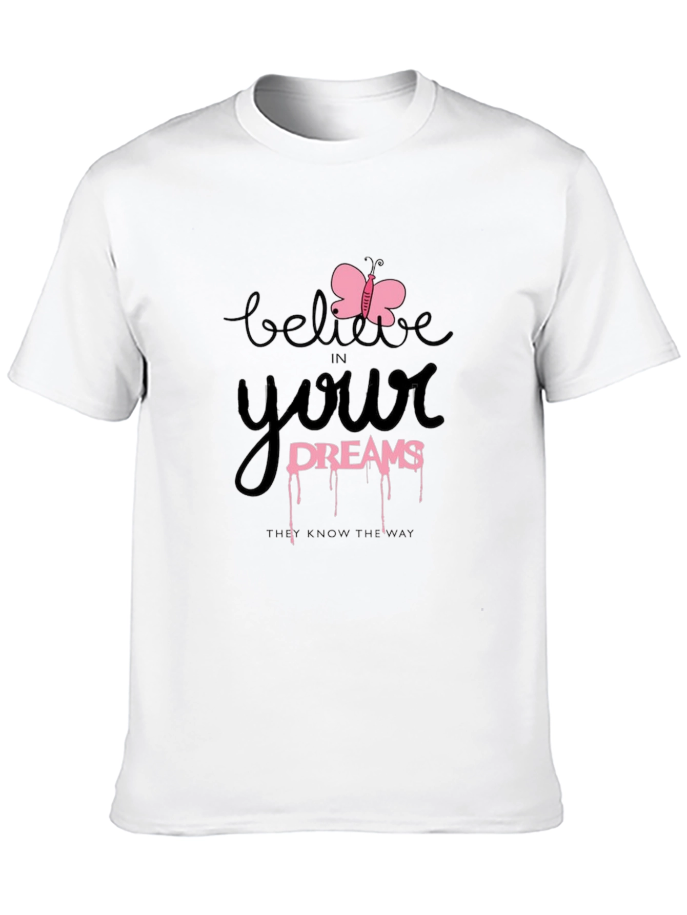 Black Believe in Your Dreams Black T-Shirt view 10