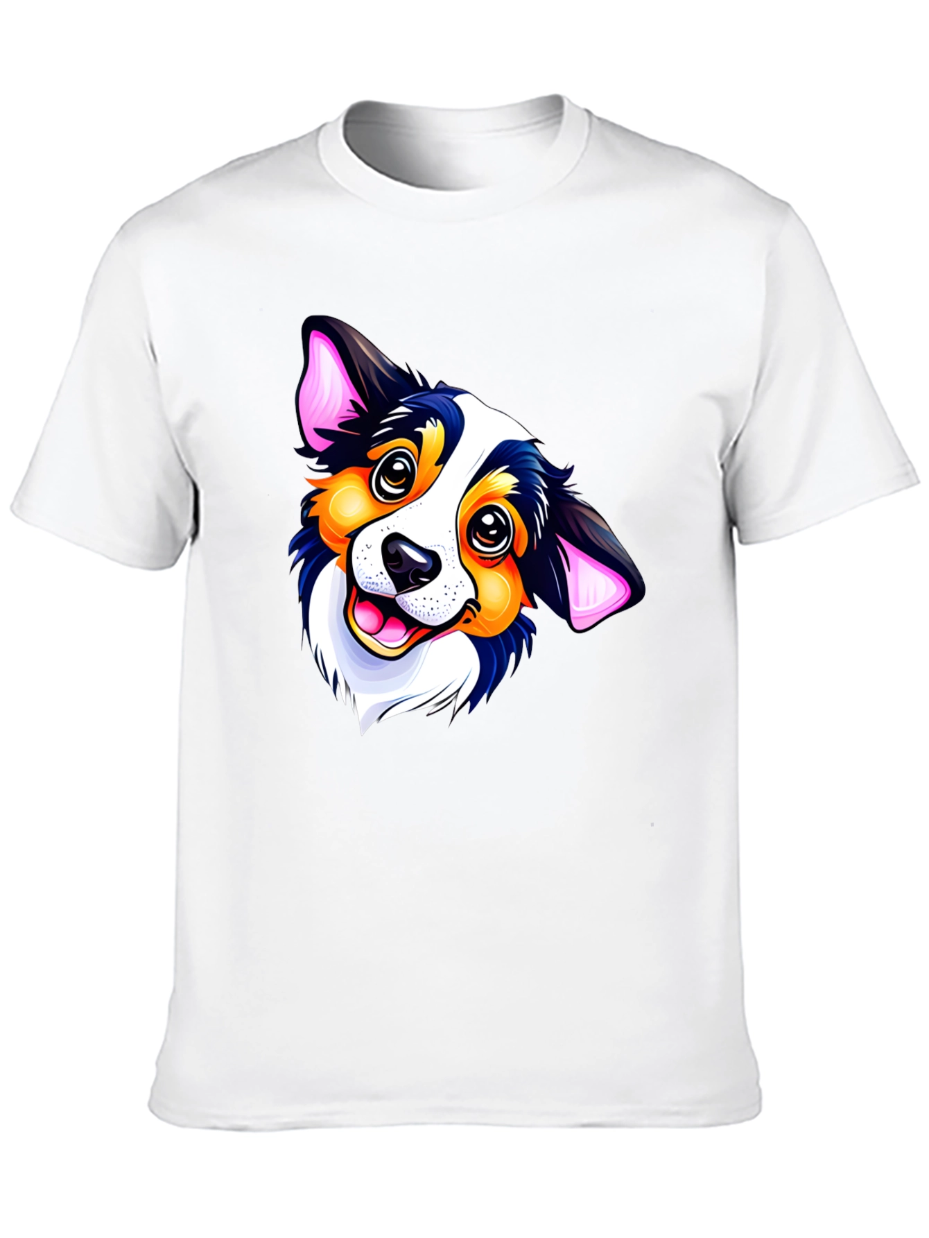 Black Cartoon Dog Graphic Black T-Shirt view 10