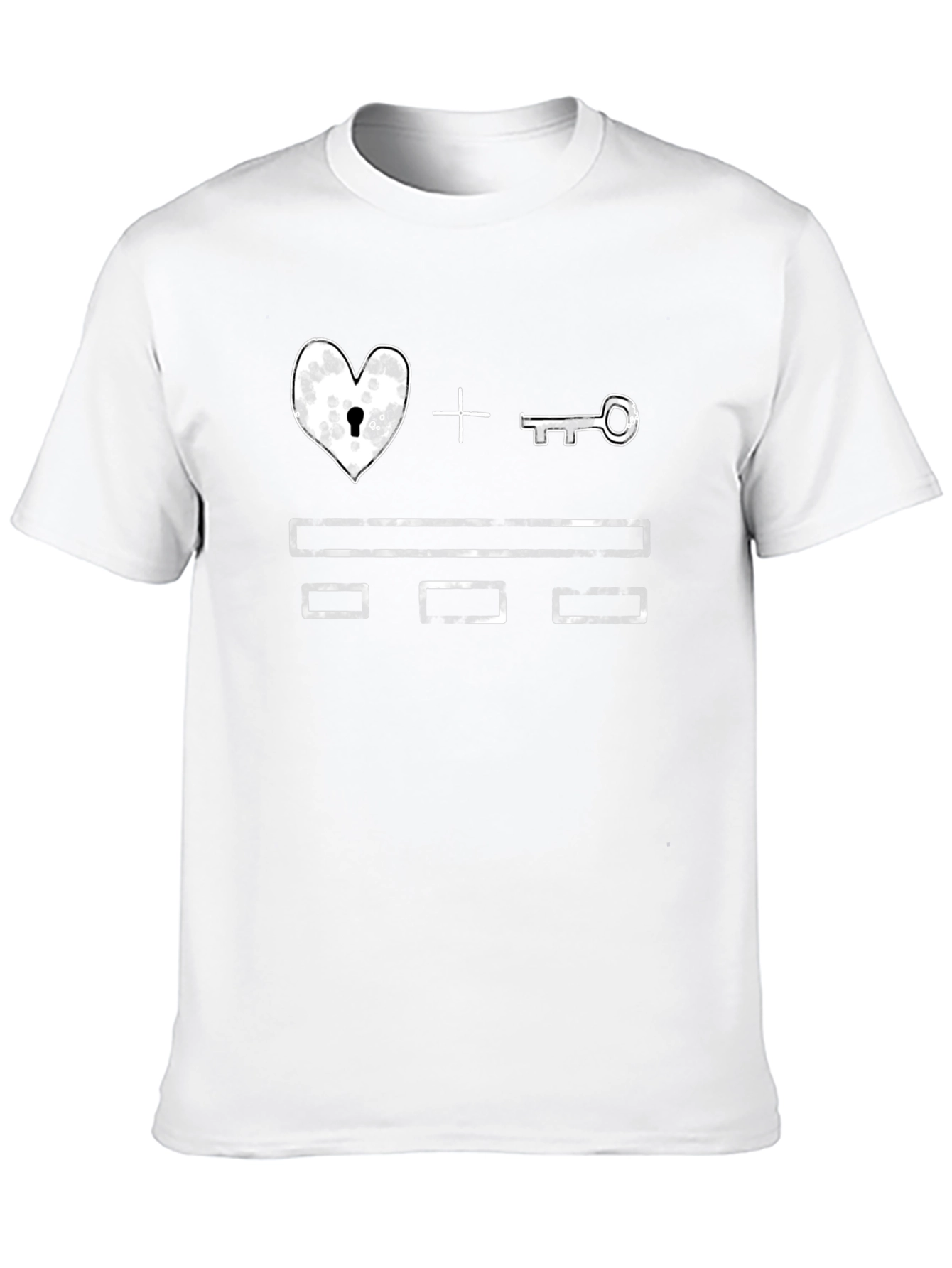 Black Heart and Key Graphic Tee view 10