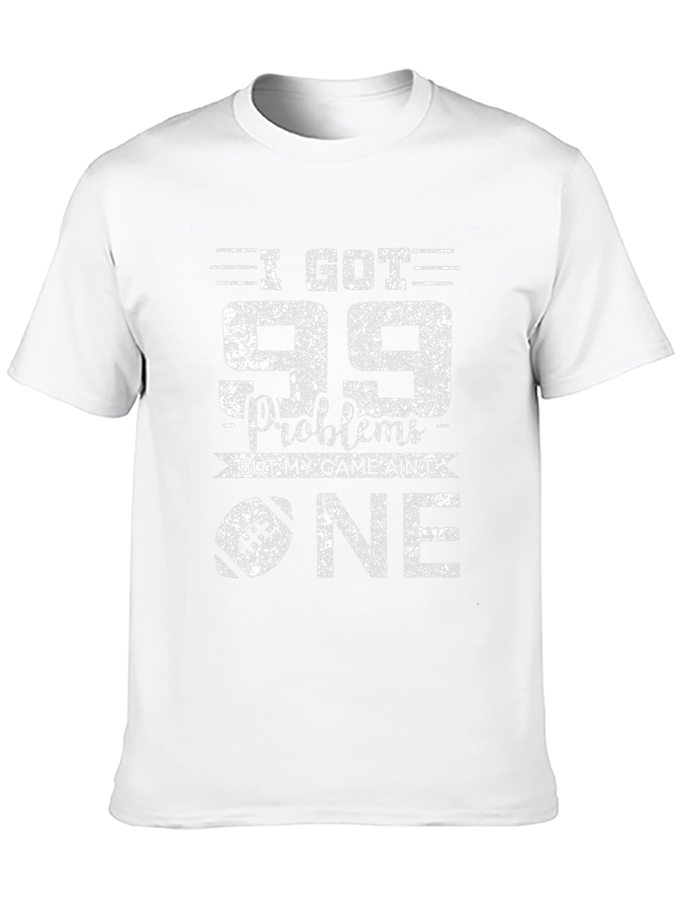 Black 99 Problems Football T-Shirt view 10