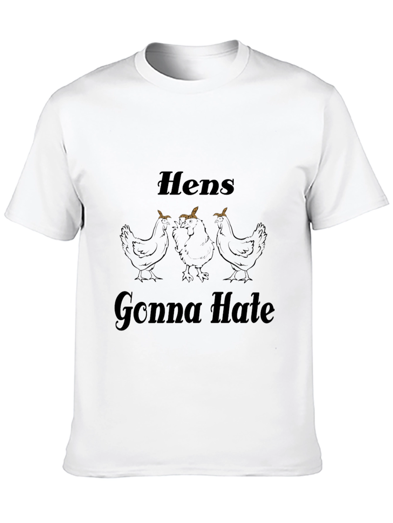Black Hens Gonna Hate Graphic Tee - Black Cotton Blend view 10