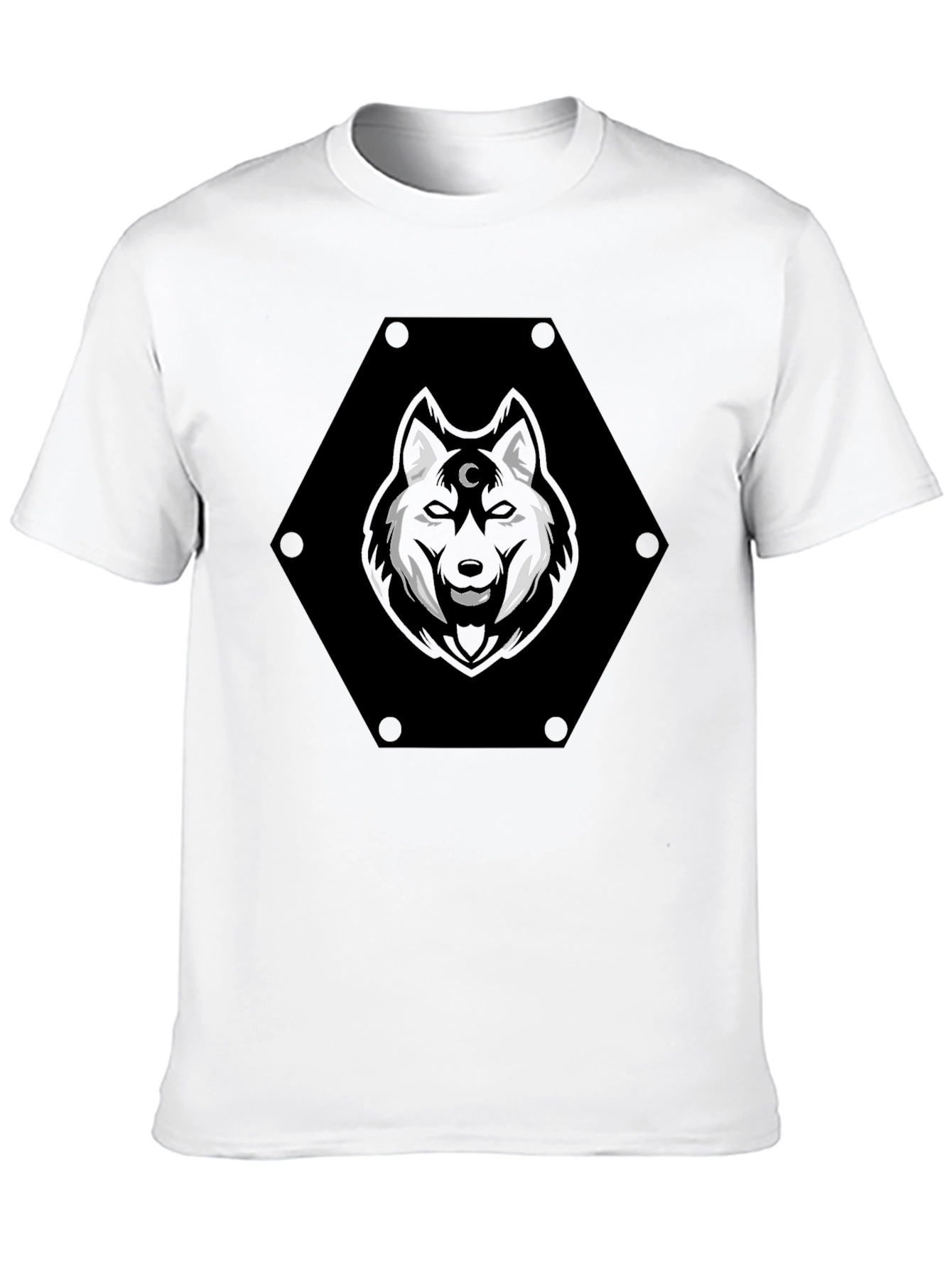 Black Mystic Wolf Graphic Tee - Black view 10