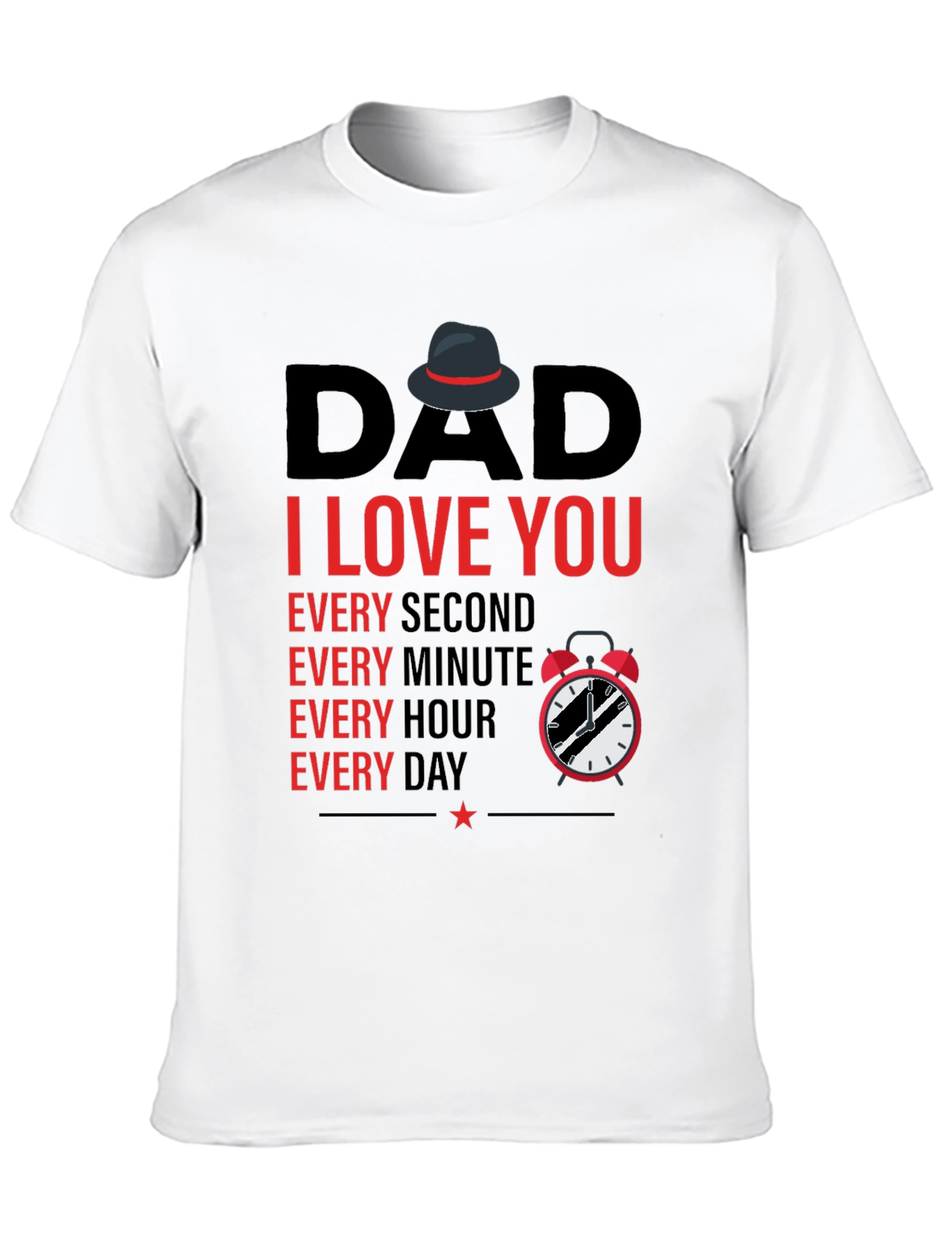 Black Dad I Love You Black T-Shirt view 10