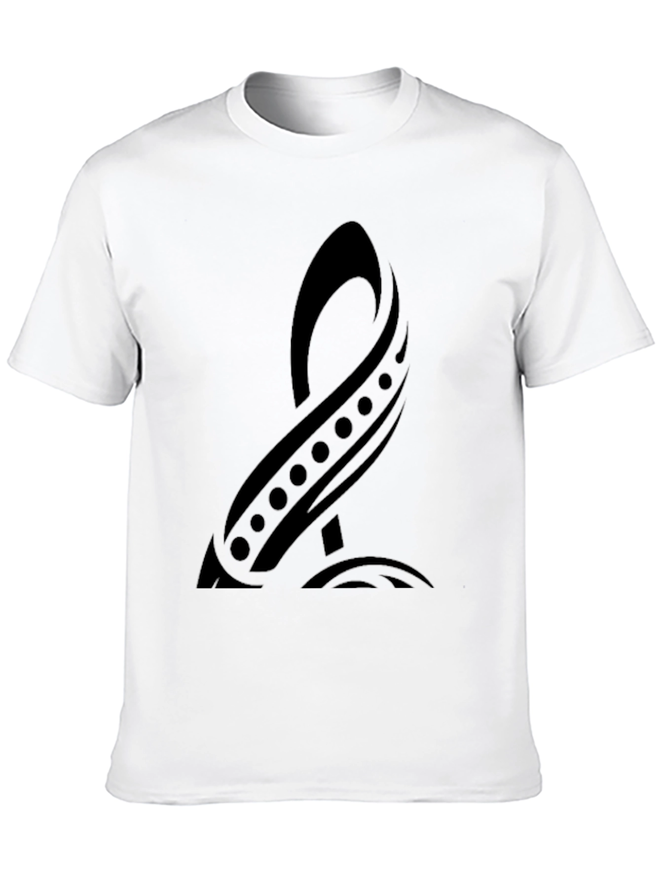 Black Black Tribal Design T-Shirt view 10
