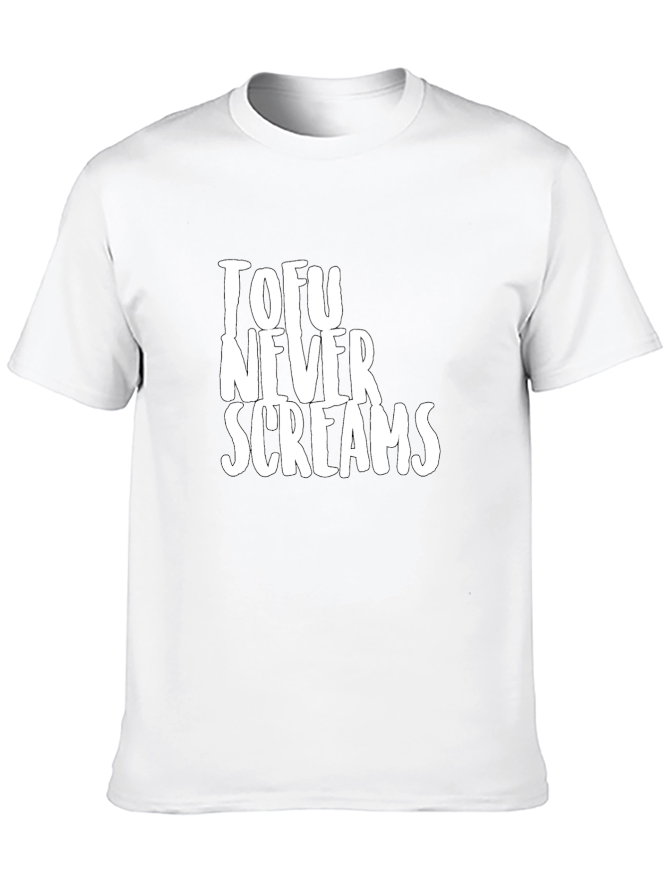 Black Tofu Never Screams Graphic T-Shirt view 10
