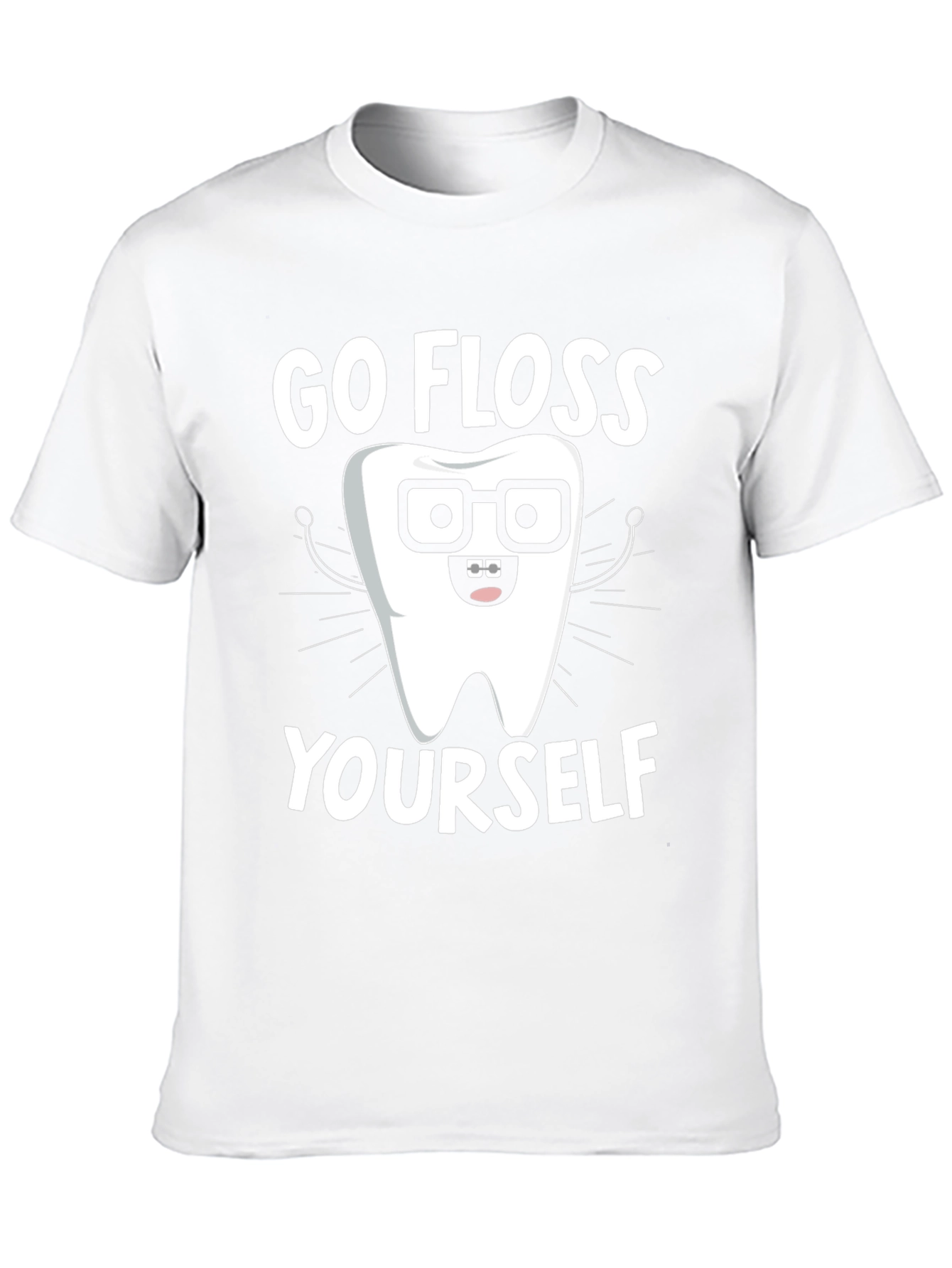 Black Go Floss Yourself Funny Dental T-Shirt view 10