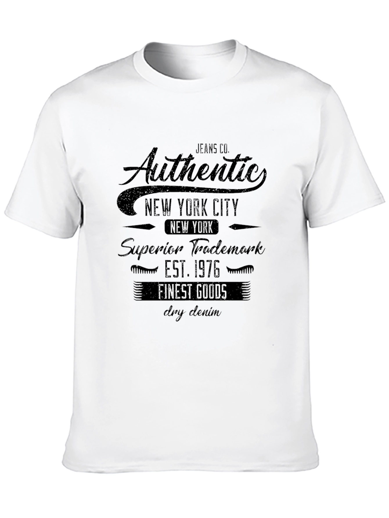 Black Men's Authentic New York City Graphic T-Shirt view 10