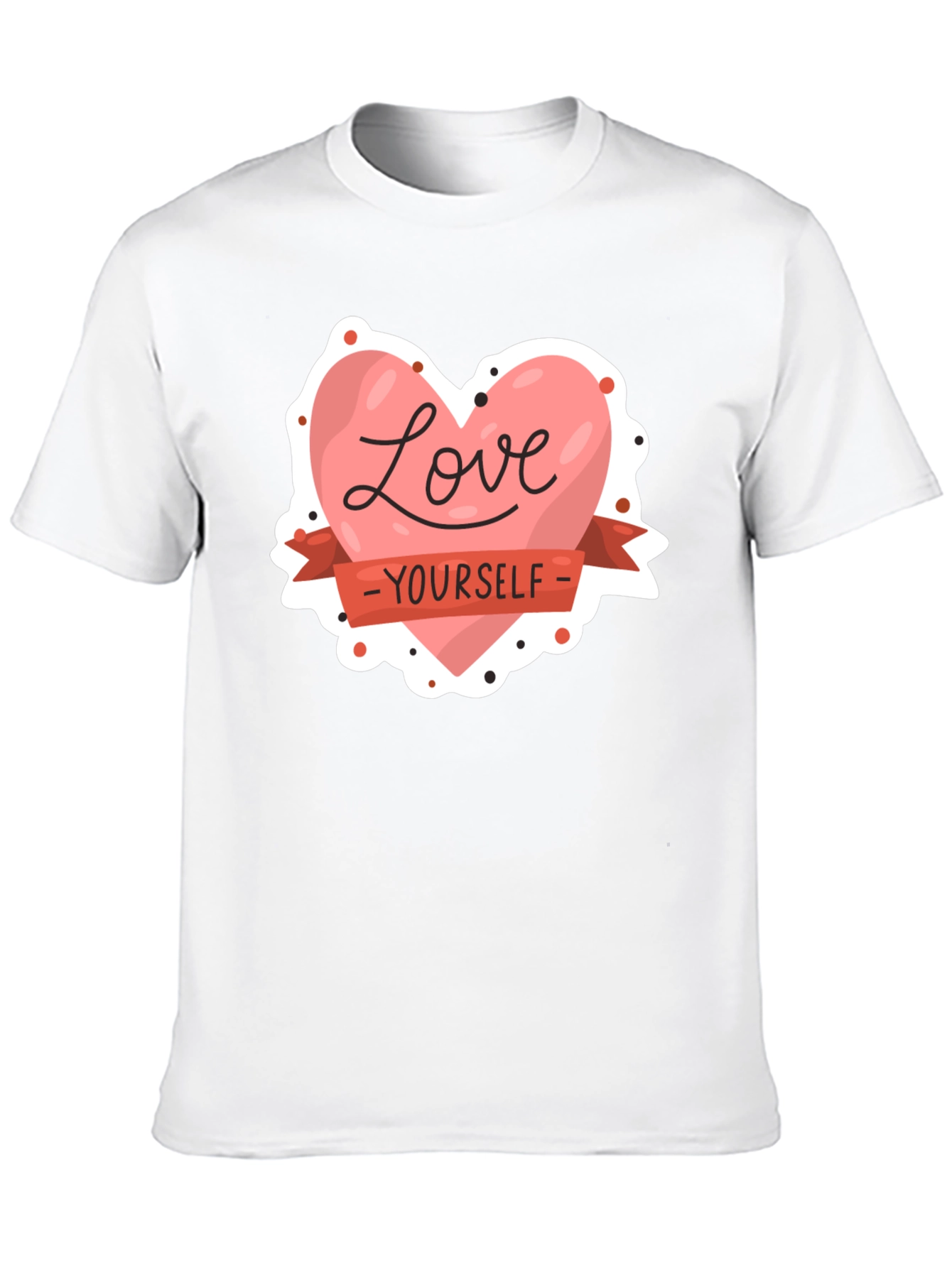 Black Love Yourself Graphic Tee - Black Cotton Shirt view 10