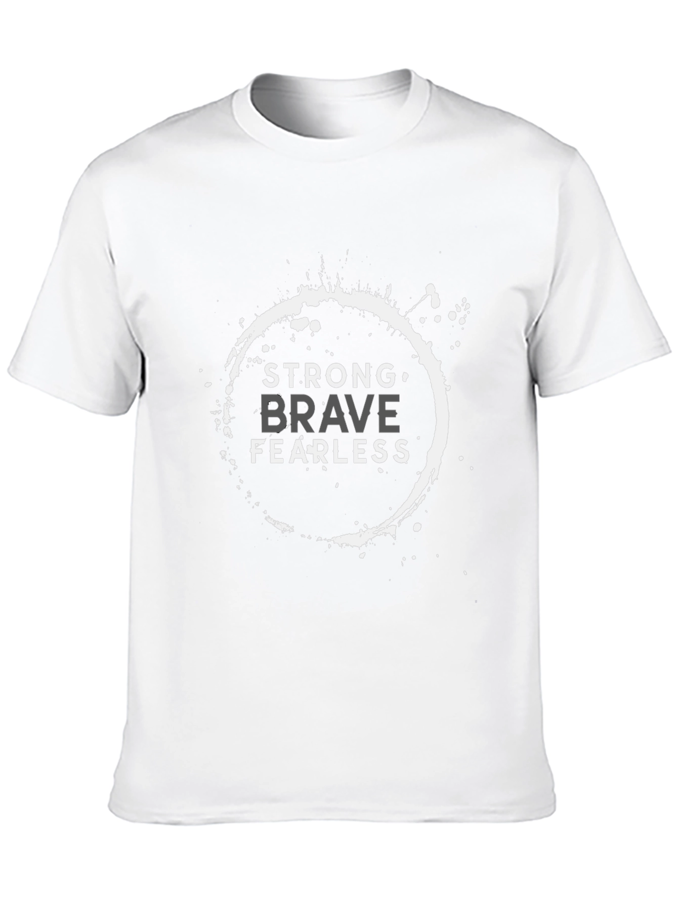 Black Strong Brave Fearless Graphic T-Shirt view 10