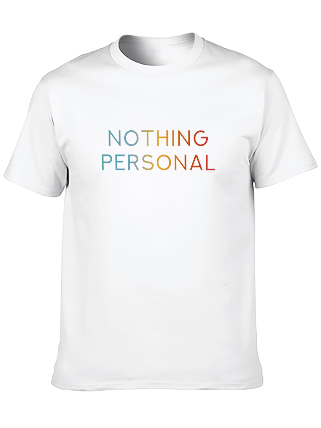 Black Nothing Personal Graphic Tee - Stylish Short Sleeve Shirt view 10