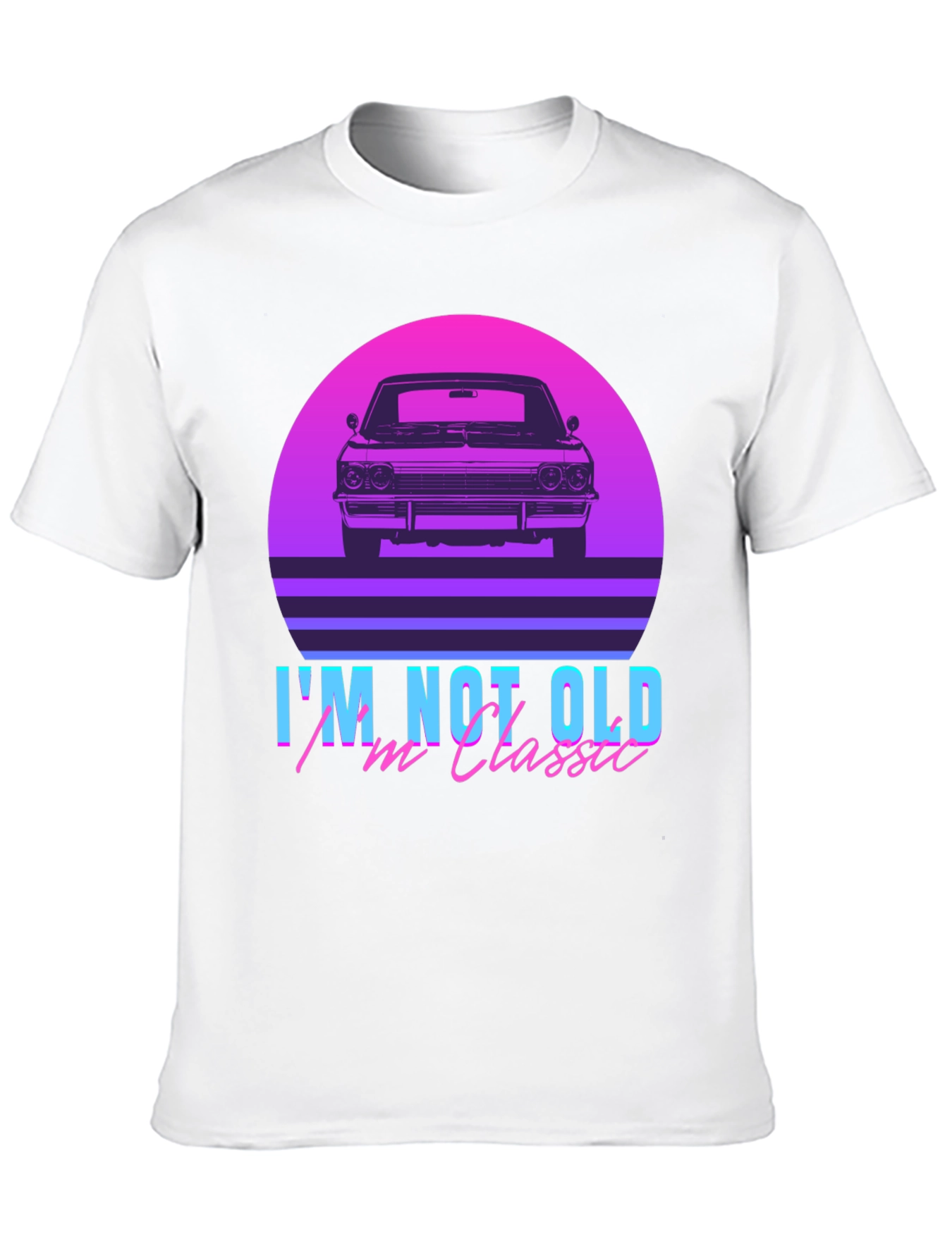 Black Classic Car Retro T-Shirt - I'm Not Old, I'm Classic view 10