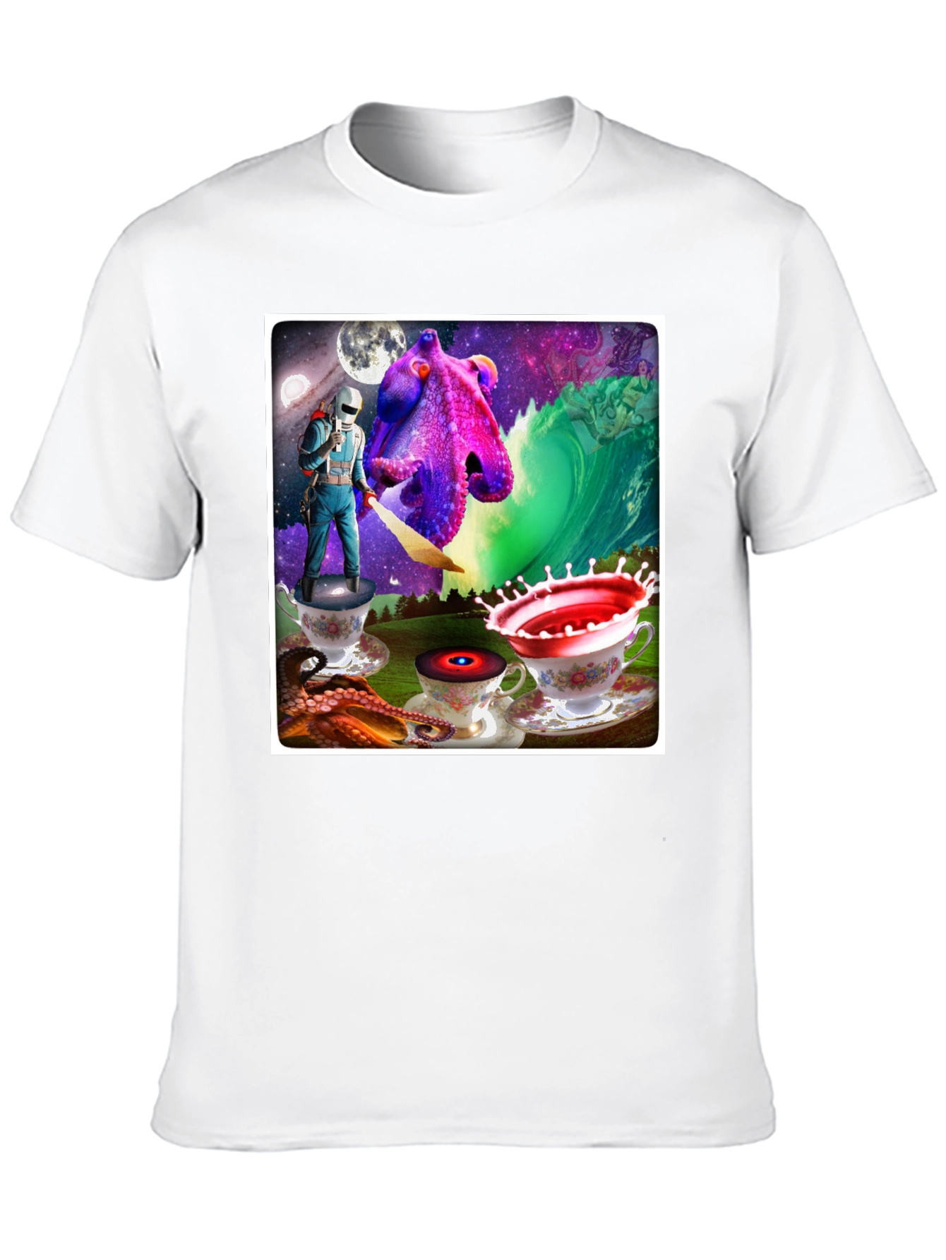 Black Cosmic Octopus T-Shirt view 10