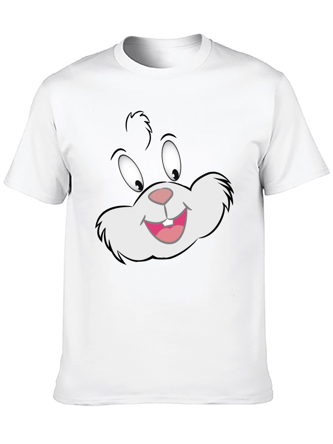 Black Cartoon Cat Face Black T-Shirt view 10