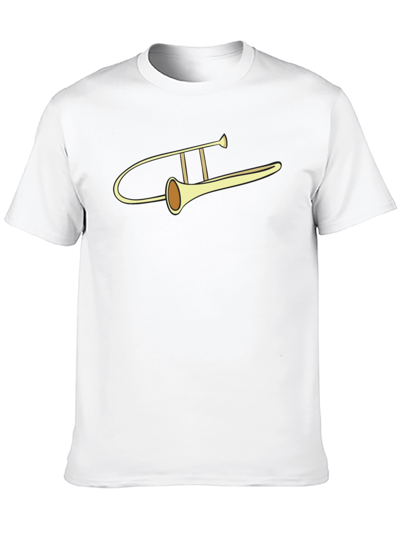Black Trombone Graphic Tee - Musical Instrument Design view 10