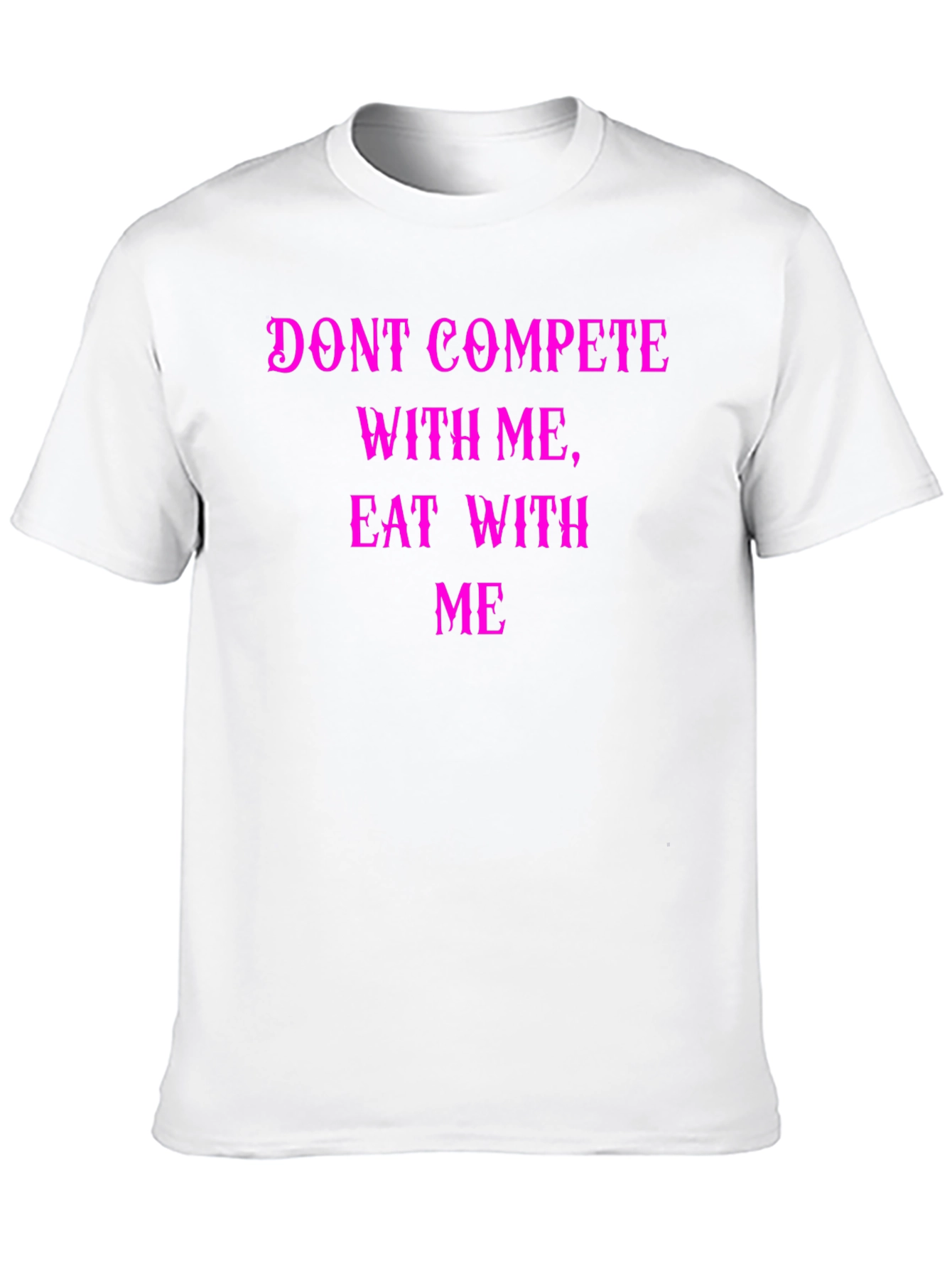 Black Funny Eat With Me Graphic Tee view 10