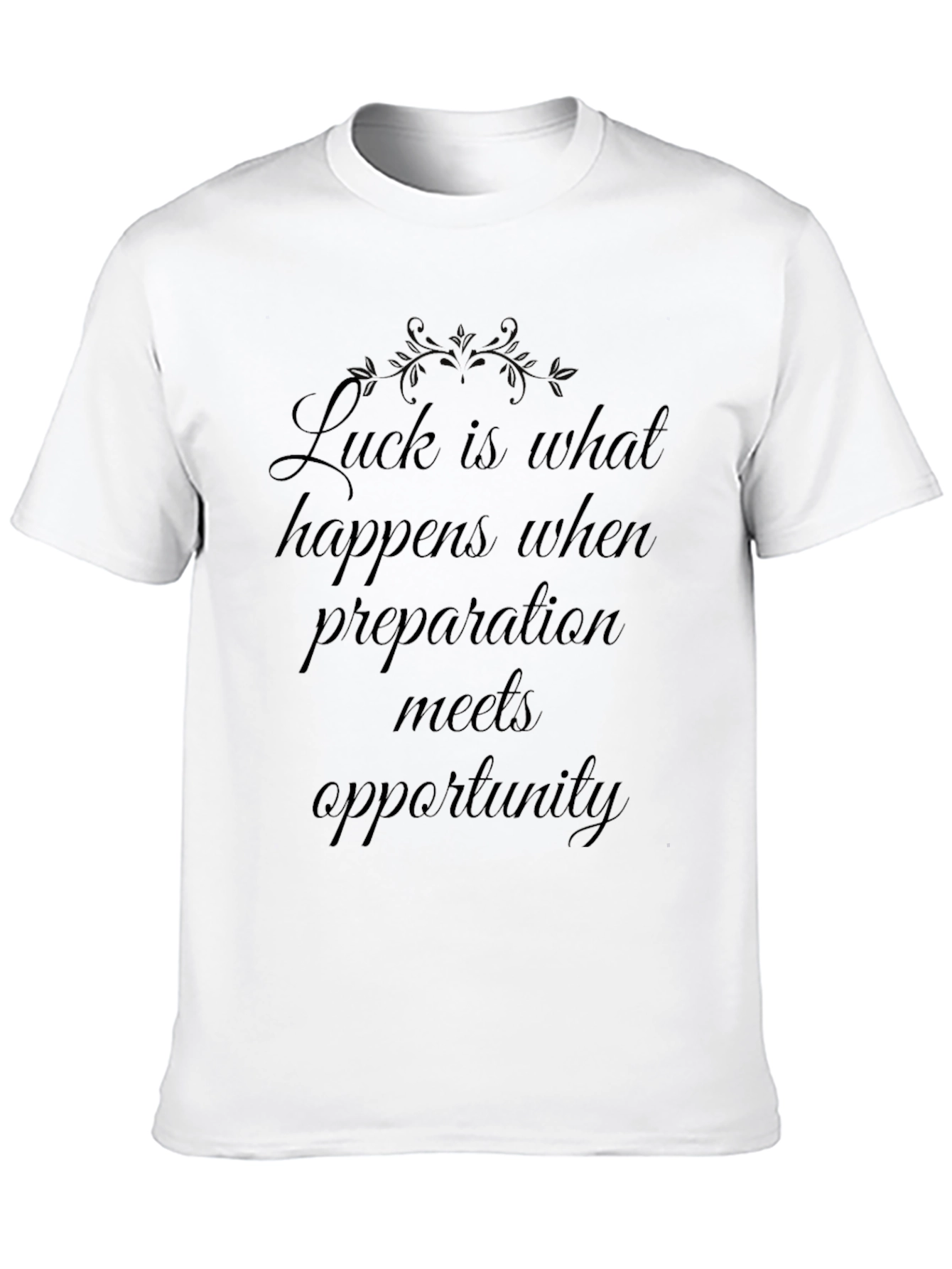 Black Luck Meets Opportunity Black T-Shirt view 10