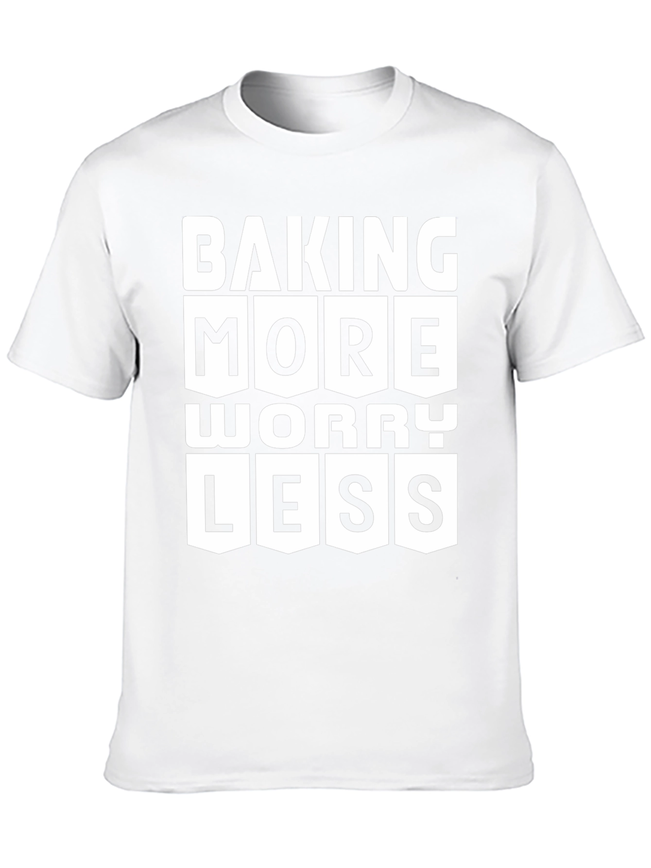 Black Baking More Worry Less Graphic Tee view 10