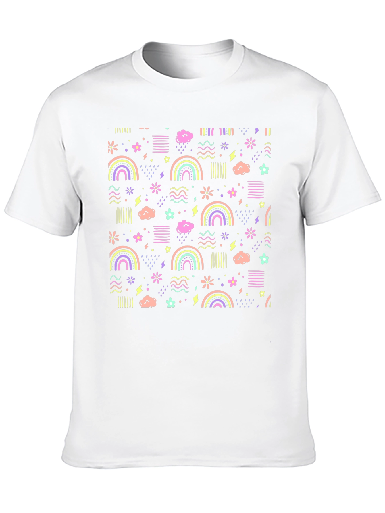 Black Rainbow Pastel Print Tee view 10
