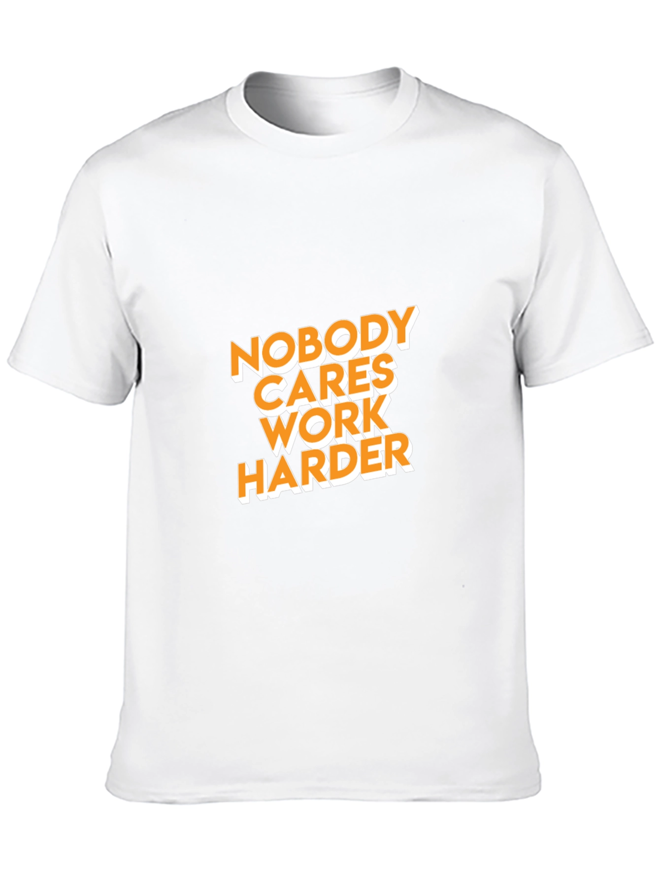 Black Nobody Cares Work Harder Graphic Tee view 10