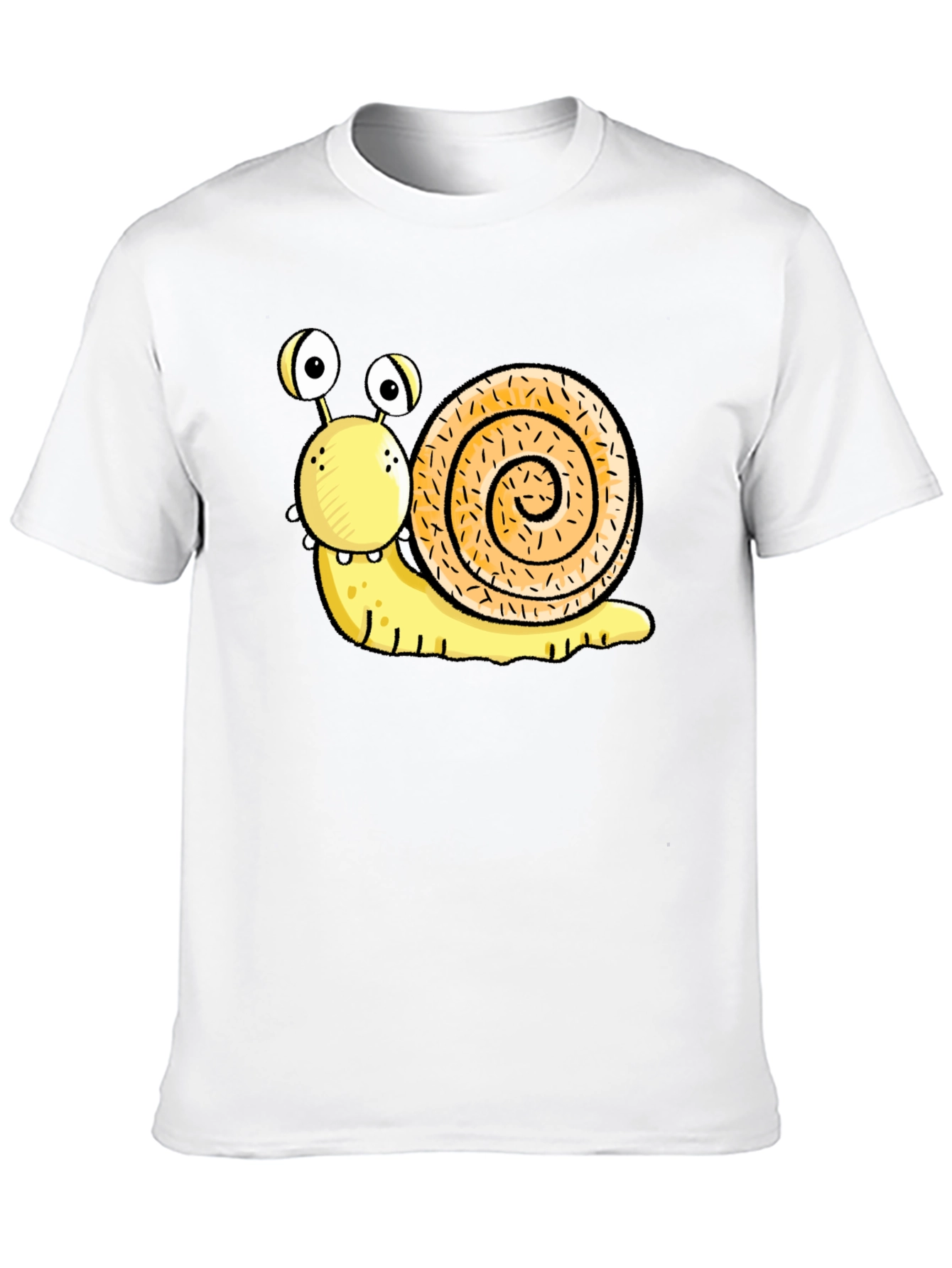 Black Funny Snail Graphic Black T-Shirt view 10