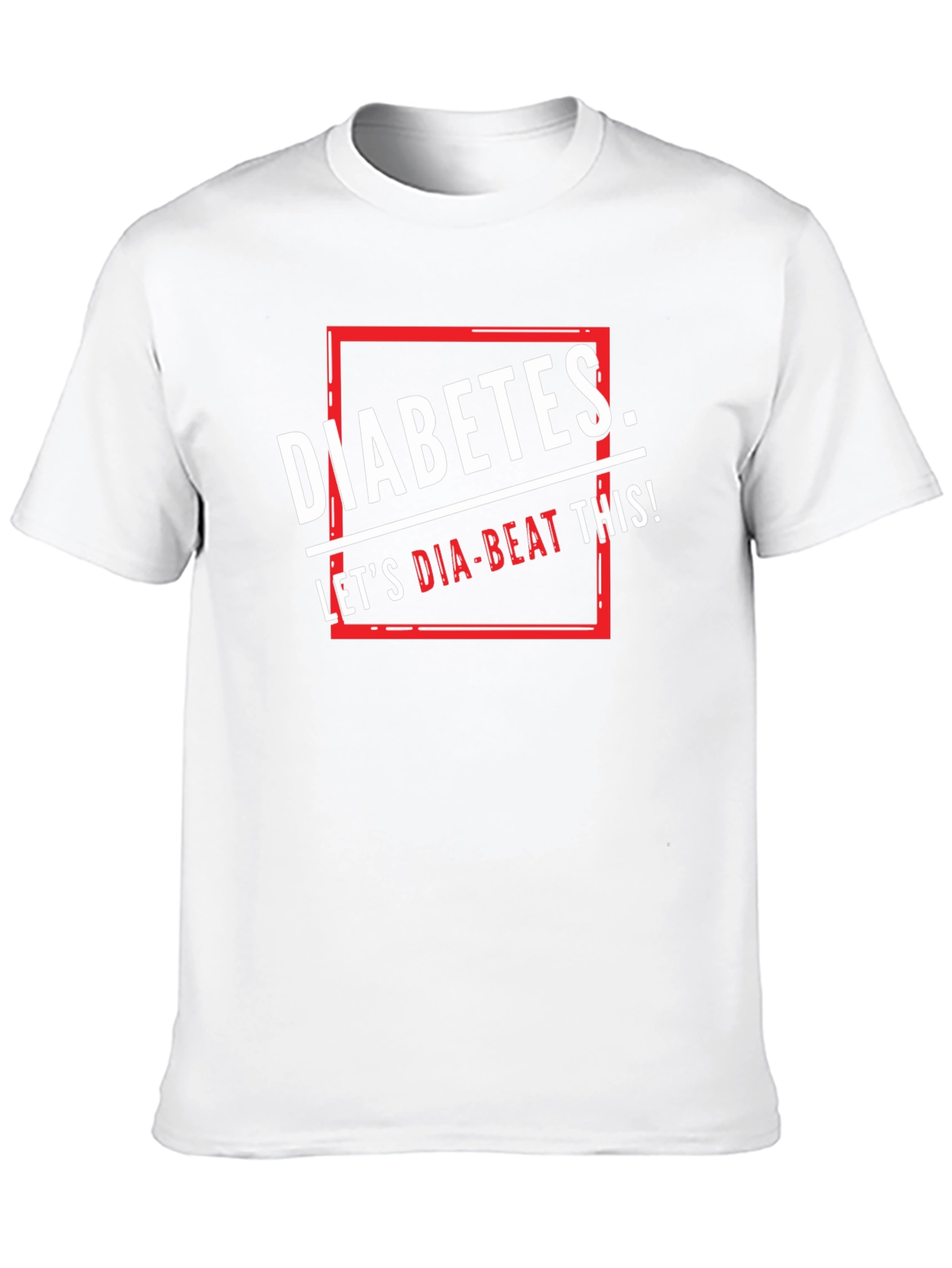 Black Diabetes Let's Dia-Beat This! Graphic T-Shirt view 10