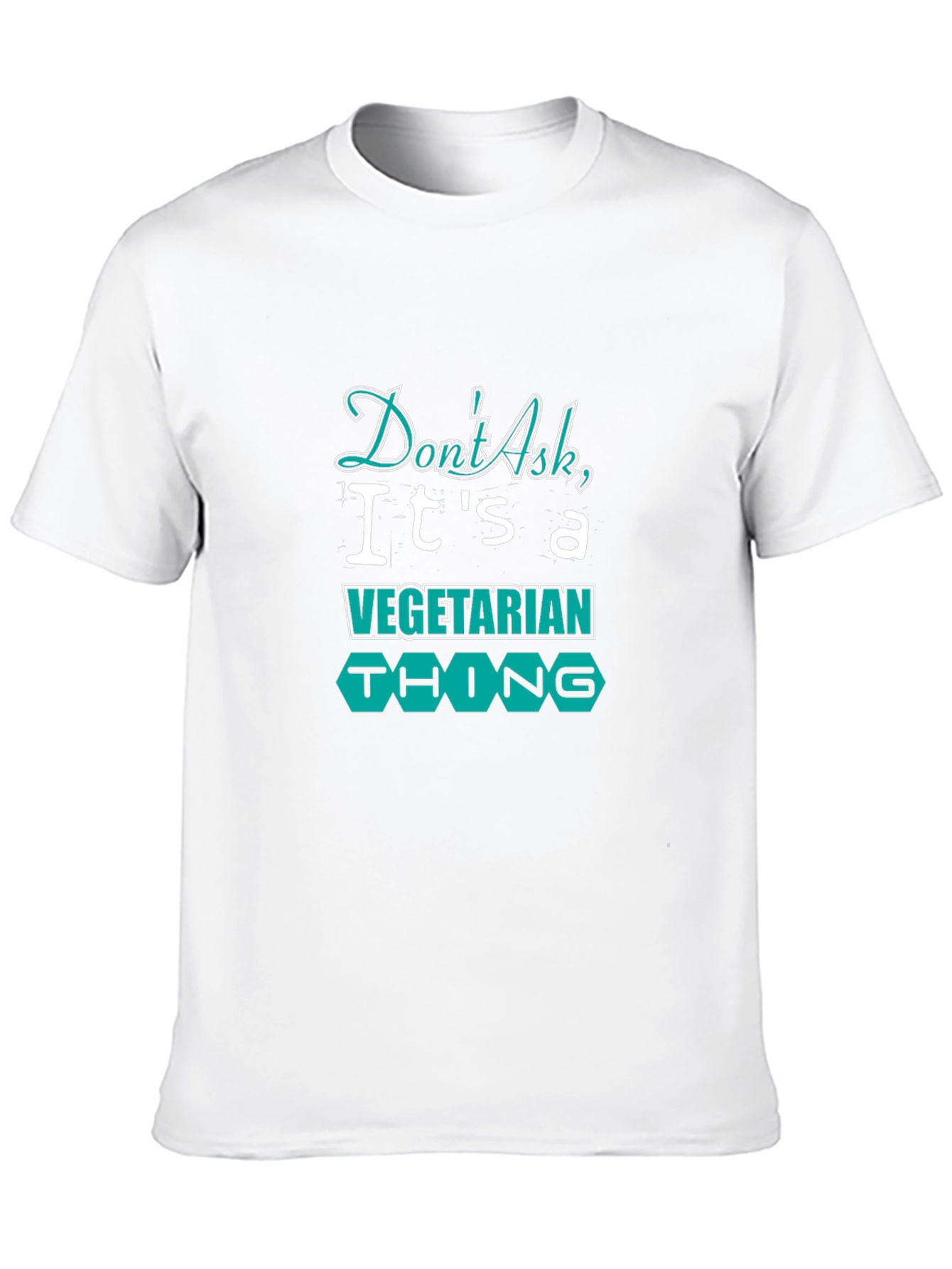 Black Vegetarian Thing Black T-Shirt view 10