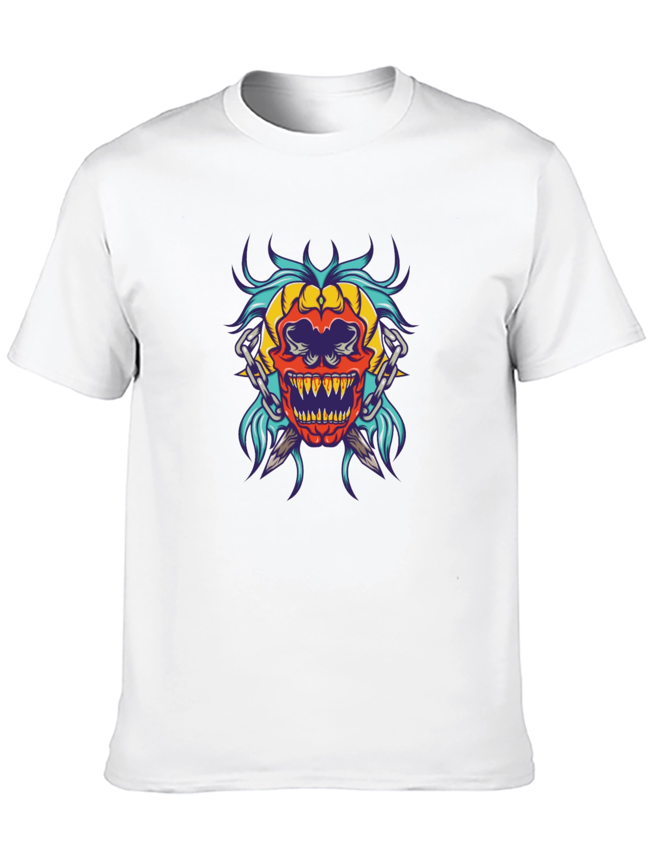 Black Skull Demon Graphic Tee view 10