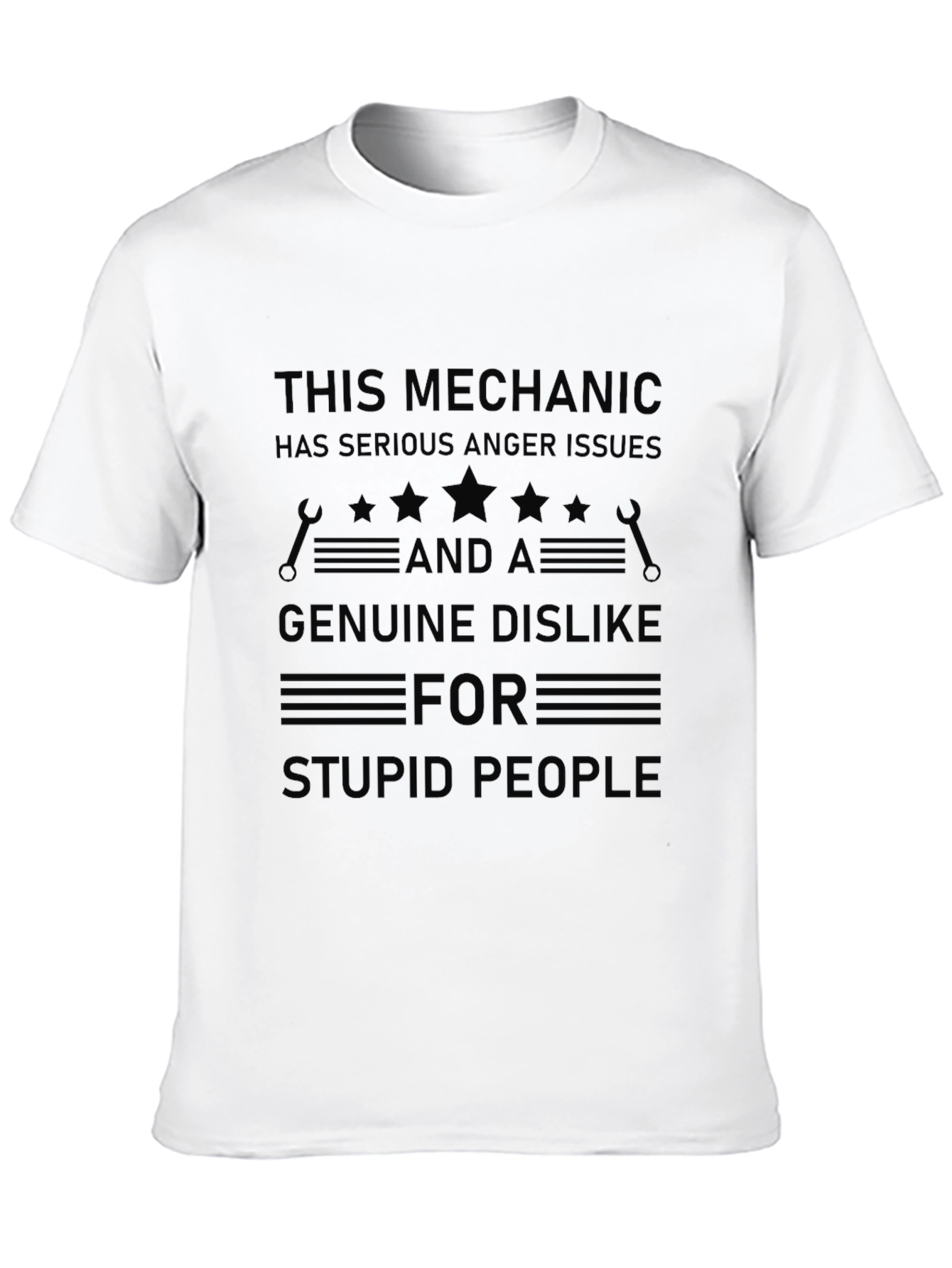 Black Mechanic Anger Issue Graphic T-Shirt view 10