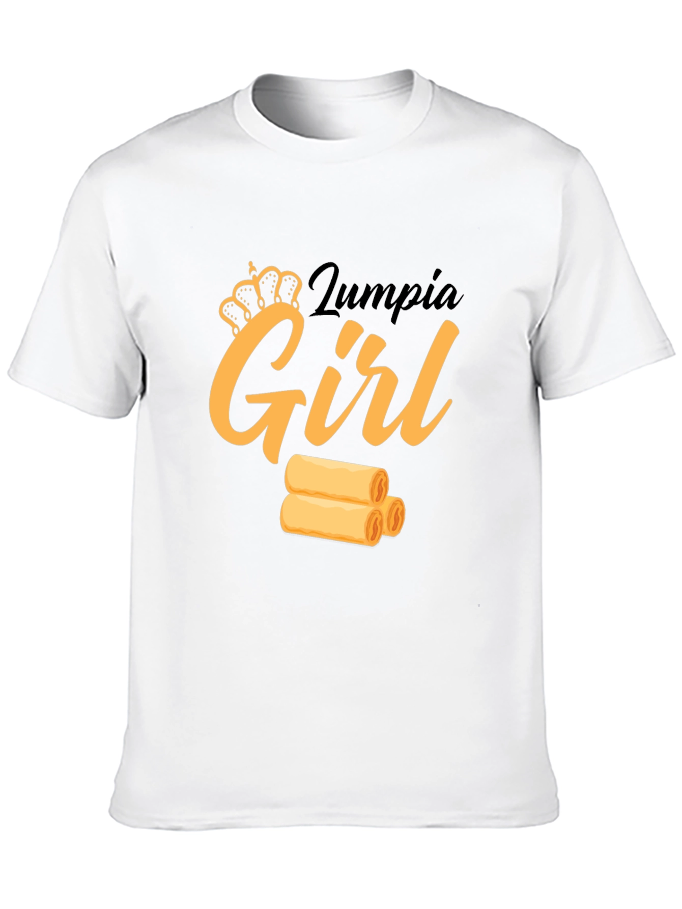 Black Lumpia Girl T-Shirt - Foodie Tee view 10