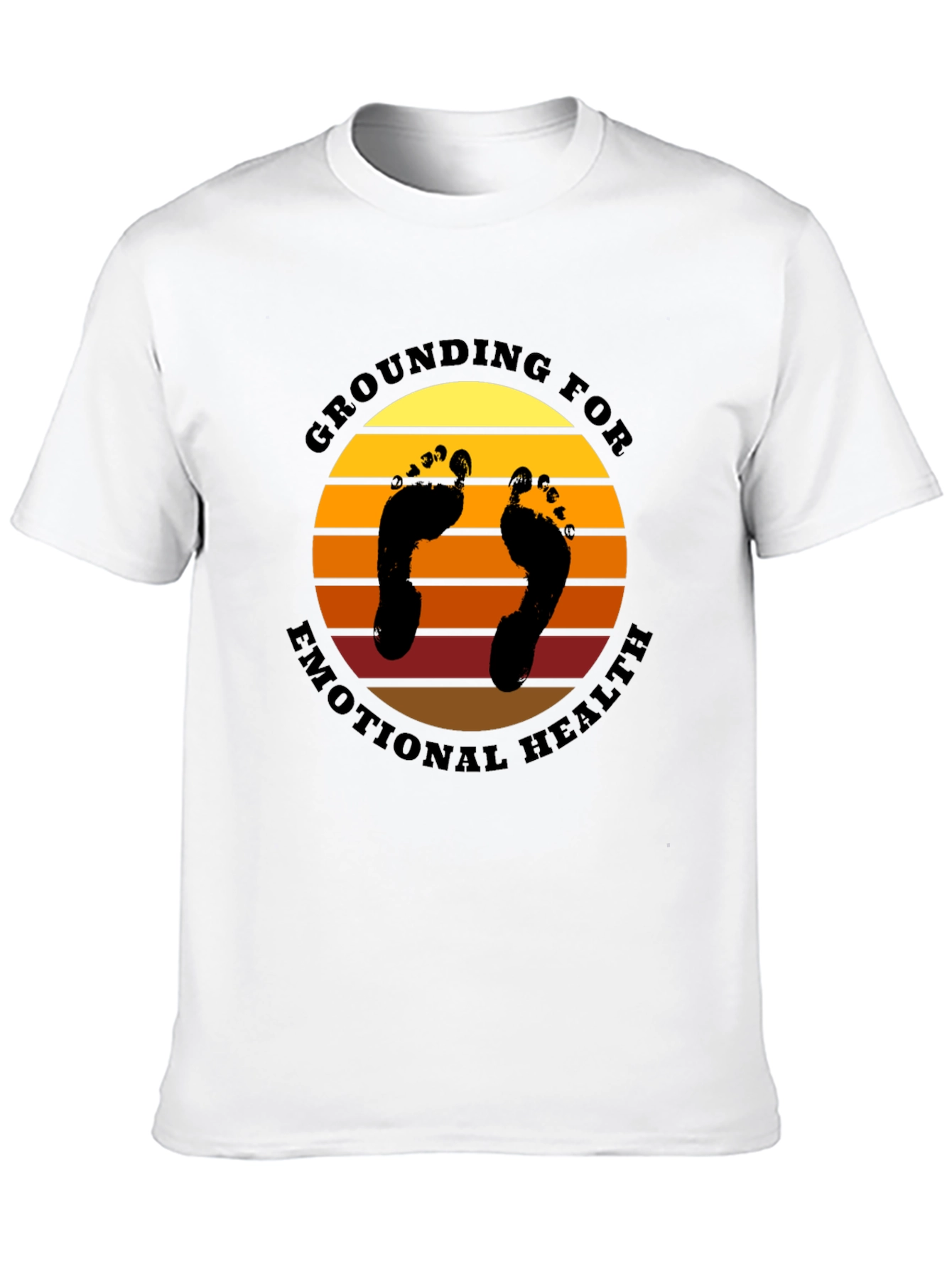 Black Grounding for Emotional Health Graphic Tee view 10