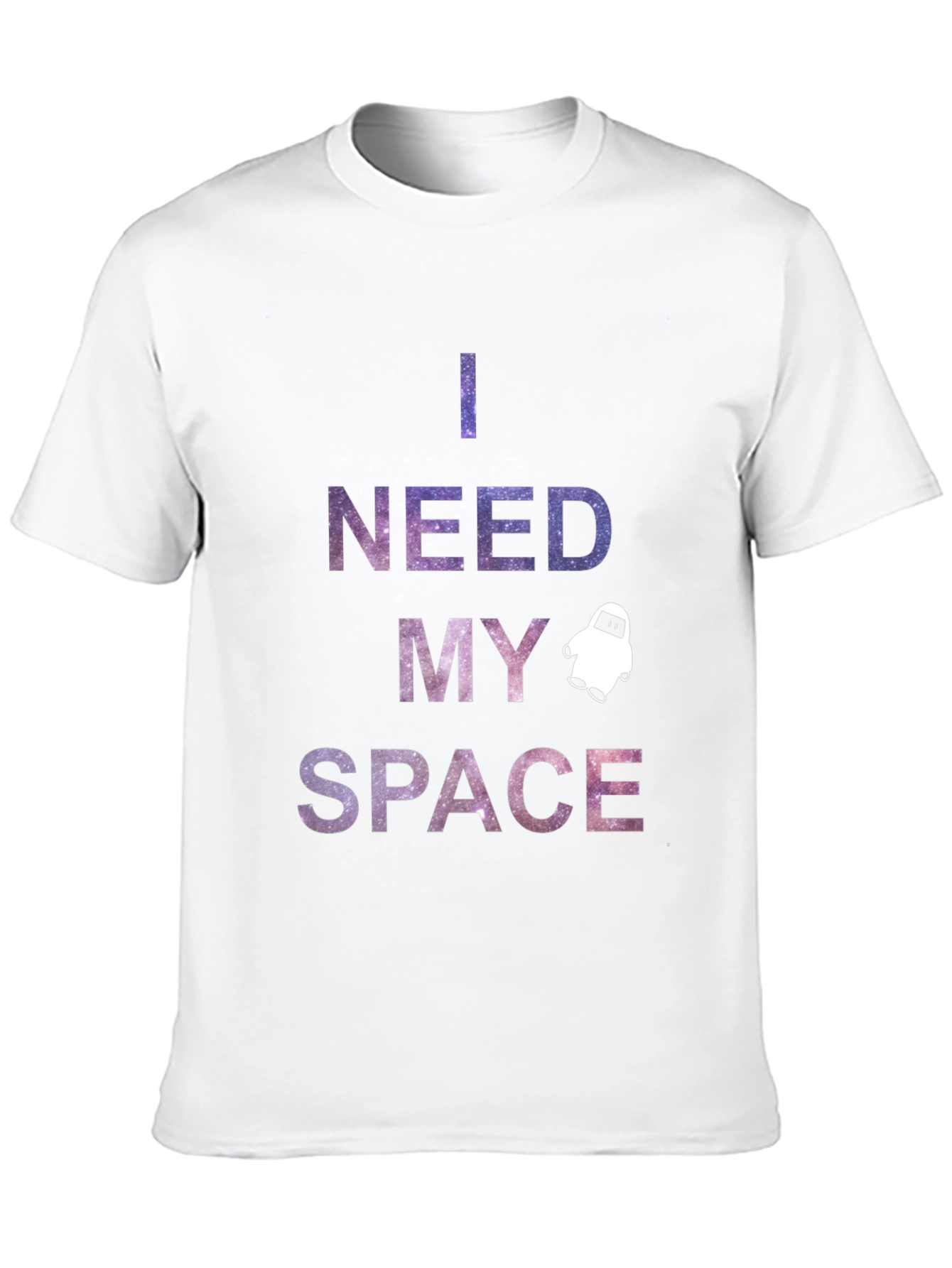 Black I Need My Space Galaxy T-Shirt view 10