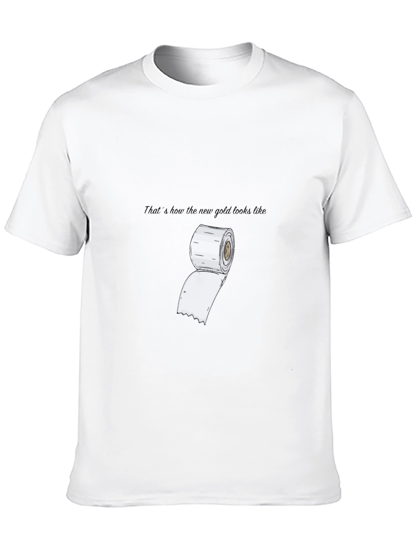Black Toilet Paper Graphic Tee - "New Gold" Humor T-Shirt view 10