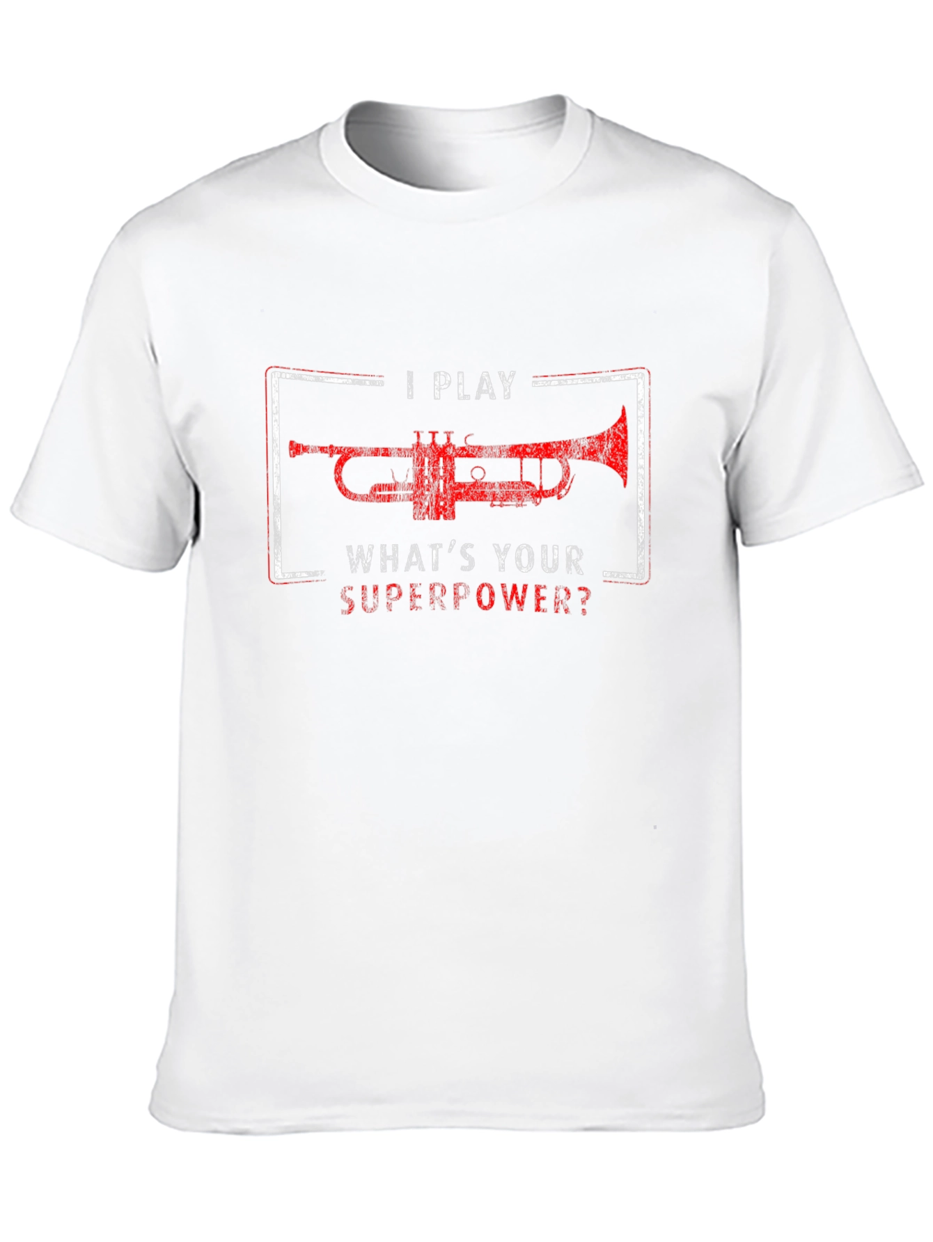 Black I Play Trumpet What's Your Superpower? T-Shirt view 10