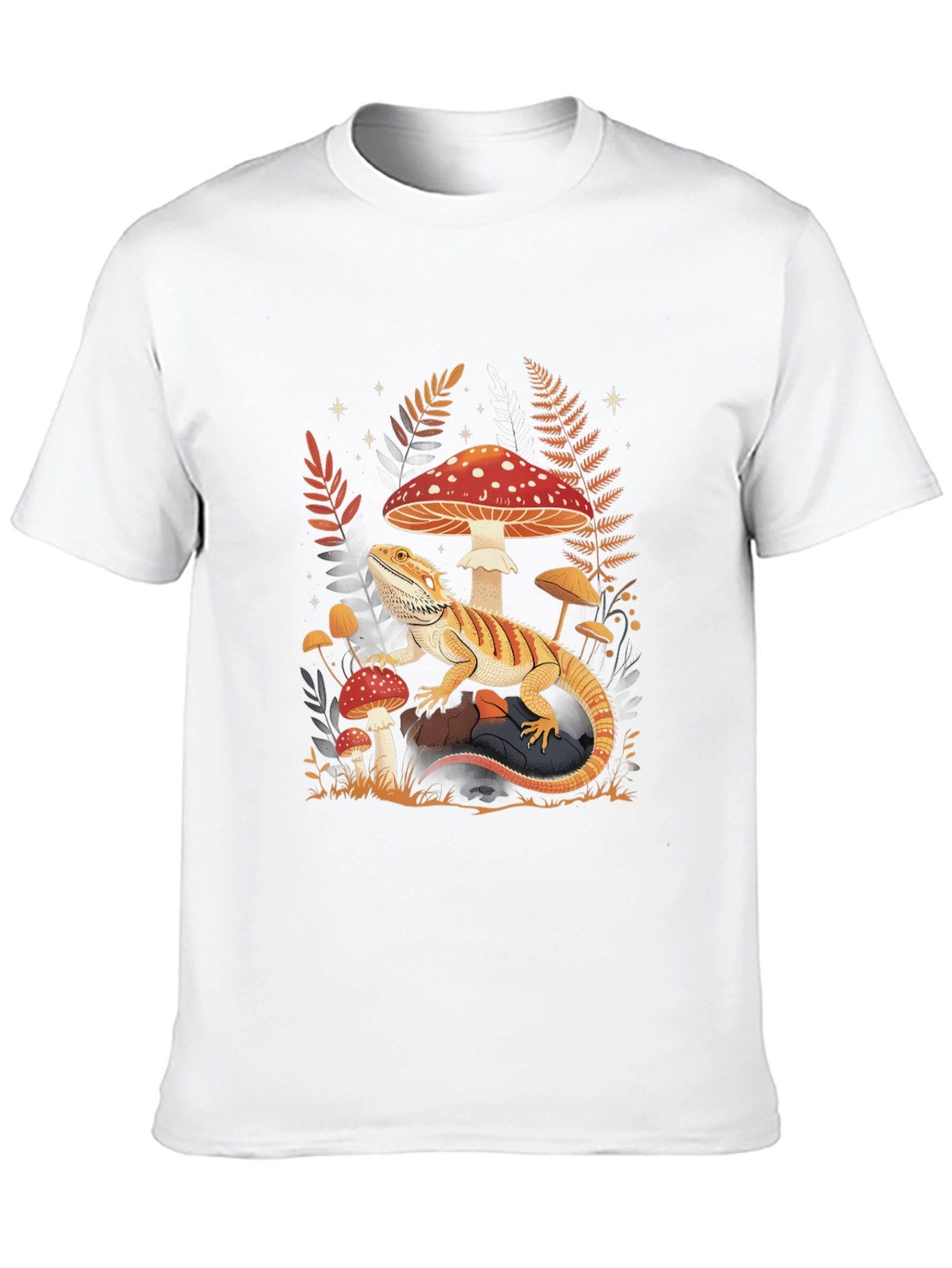 Black Bearded Dragon Mushroom Graphic Tee view 10