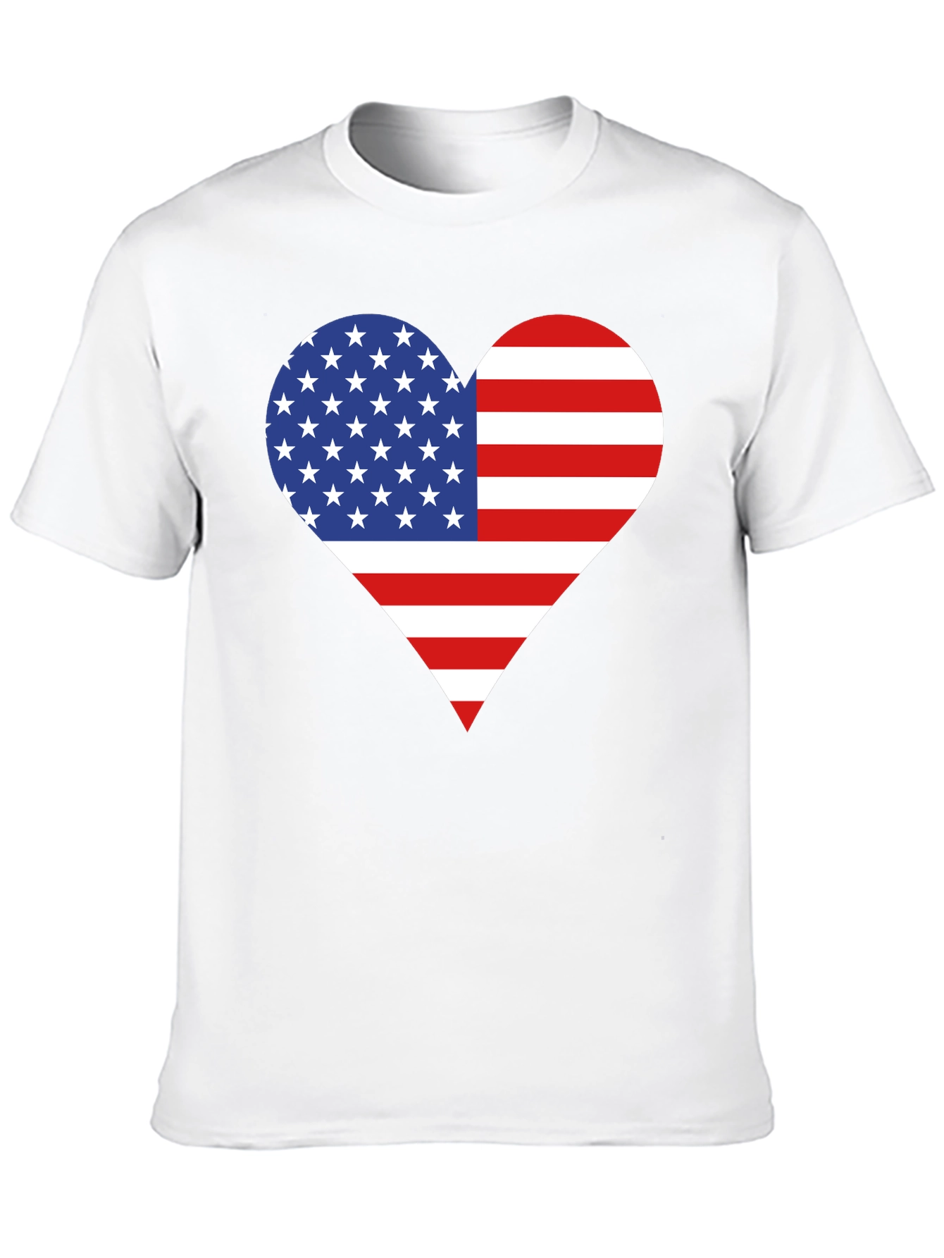 Black American Flag Heart T-Shirt - Patriotic USA Love Tee view 10