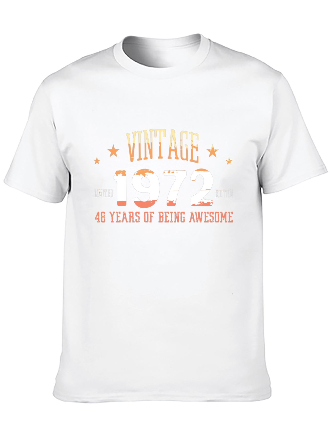 Black Vintage 1972 48 Years of Being Awesome T-Shirt view 10