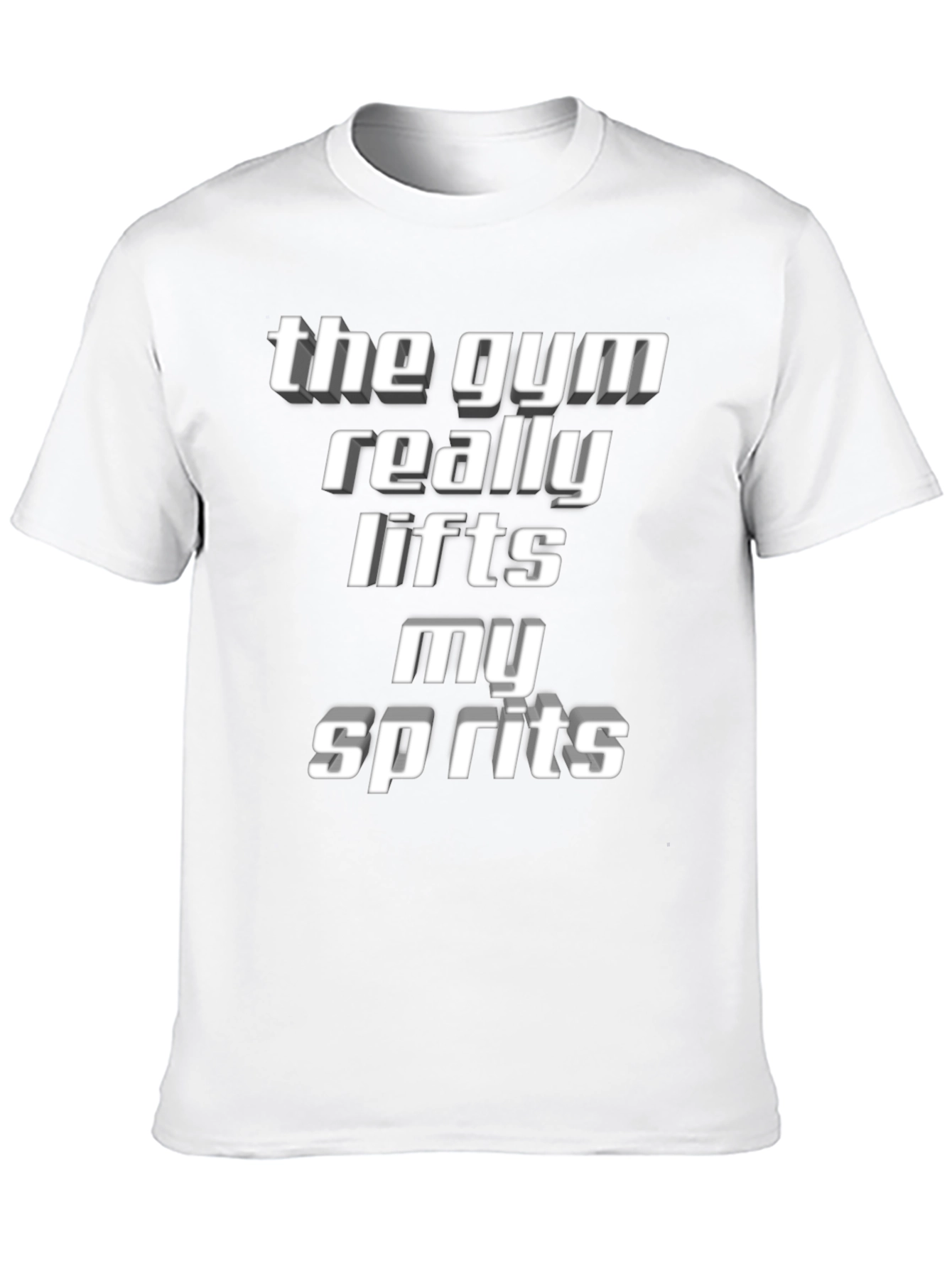 Black Gym Lifts Spirits T-Shirt - Motivation Tee view 10